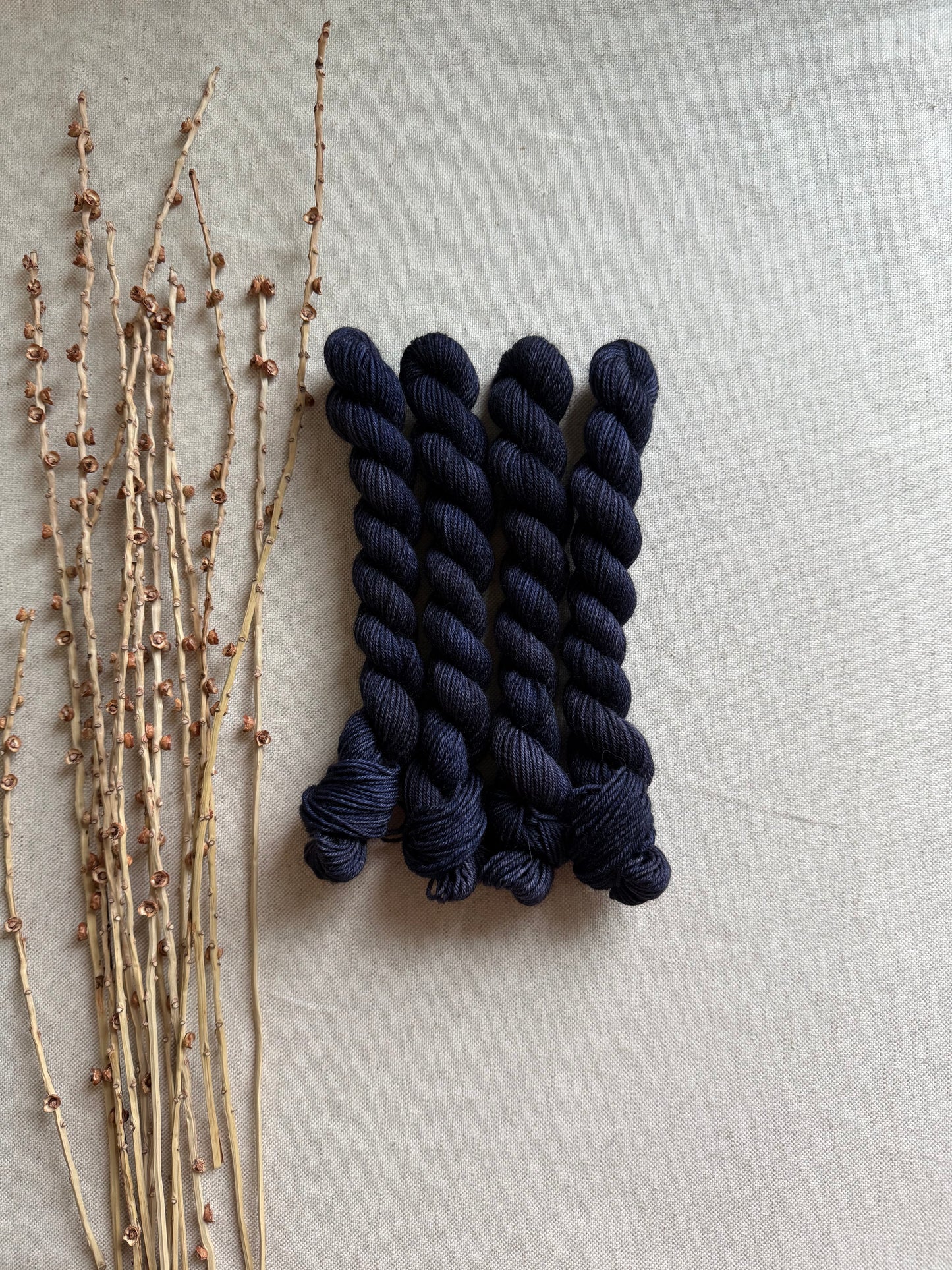 Navy - SW Wool Recycled Nylon Mini Skein