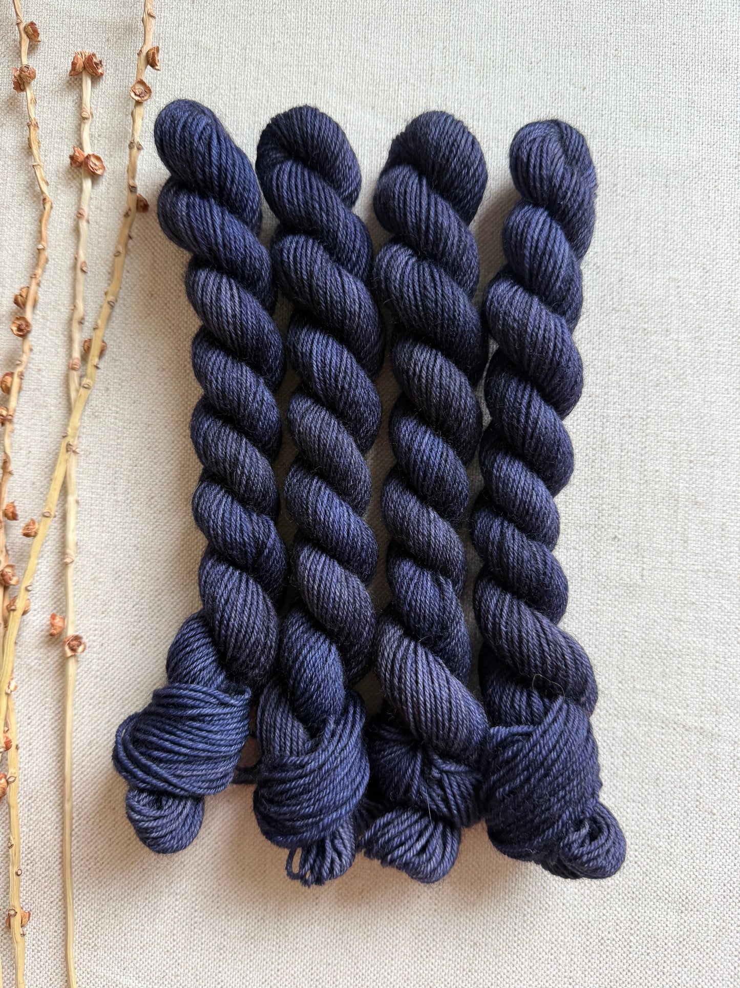 Navy - SW Wool Recycled Nylon Mini Skein