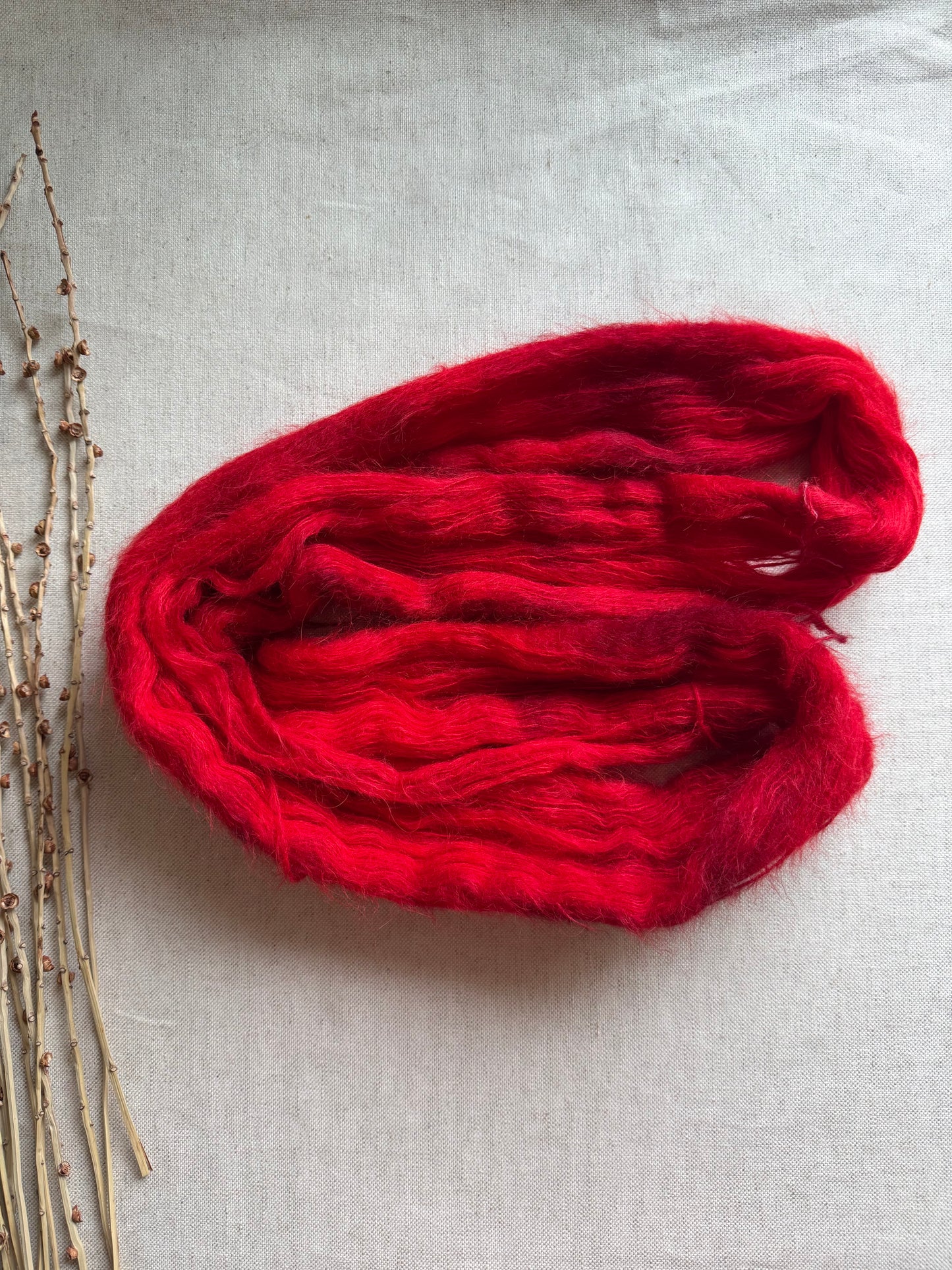Scarlet Suri Alpaca Silk