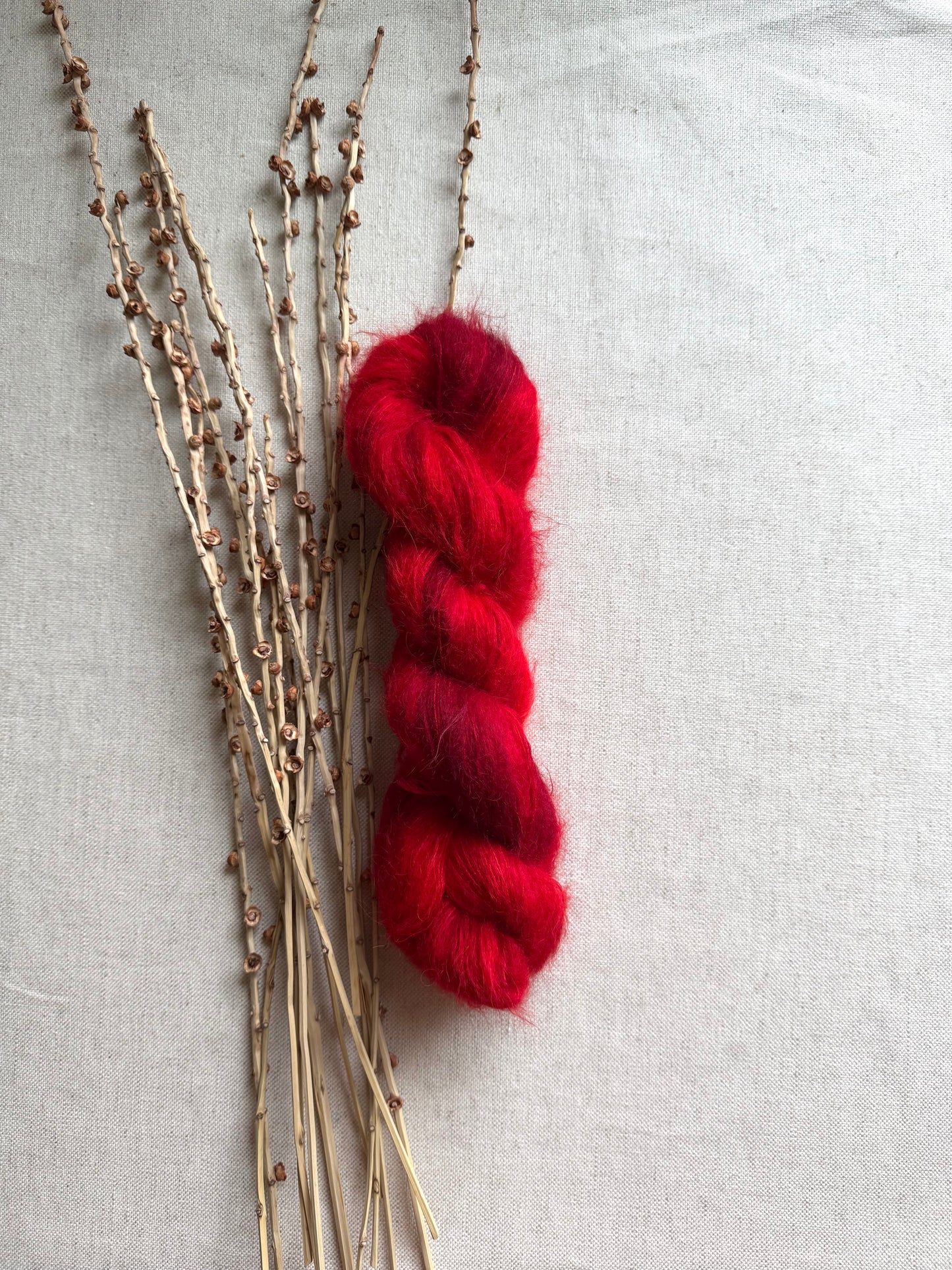 Scarlet Suri Alpaca Silk