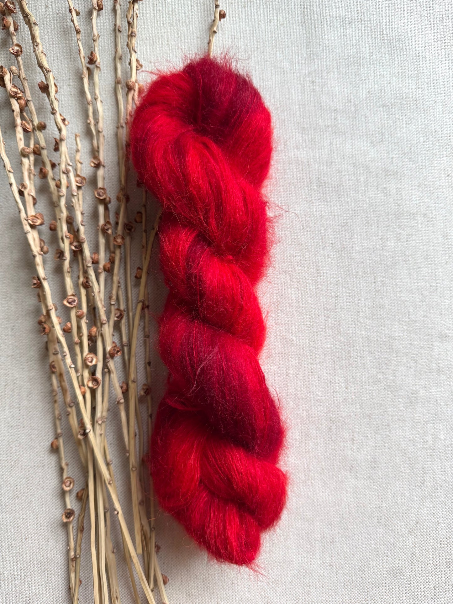 Scarlet Suri Alpaca Silk