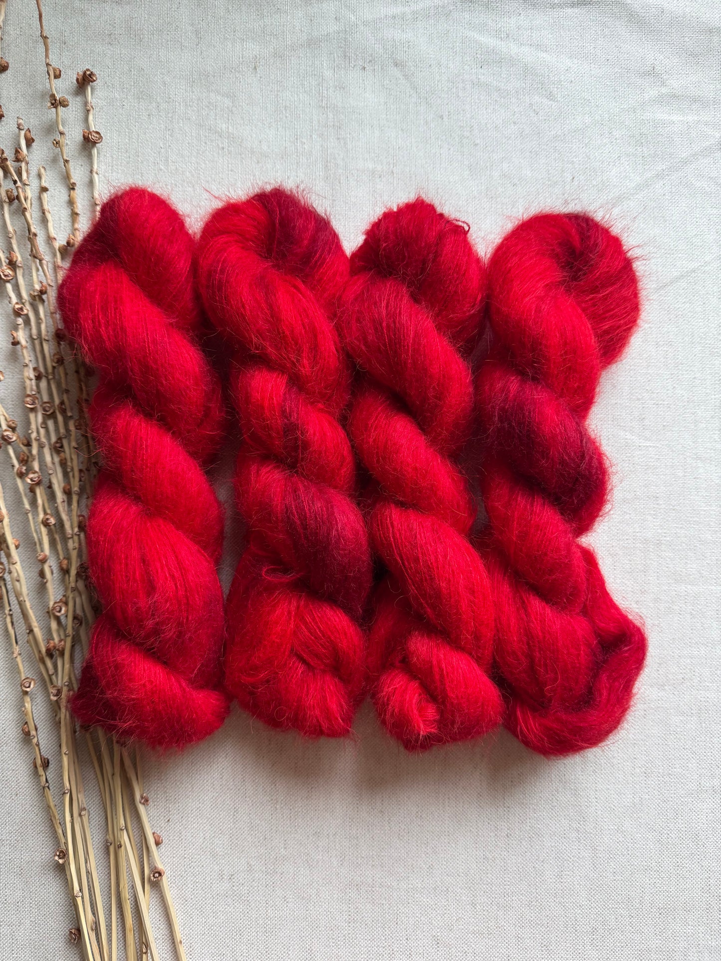 Scarlet Suri Alpaca Silk