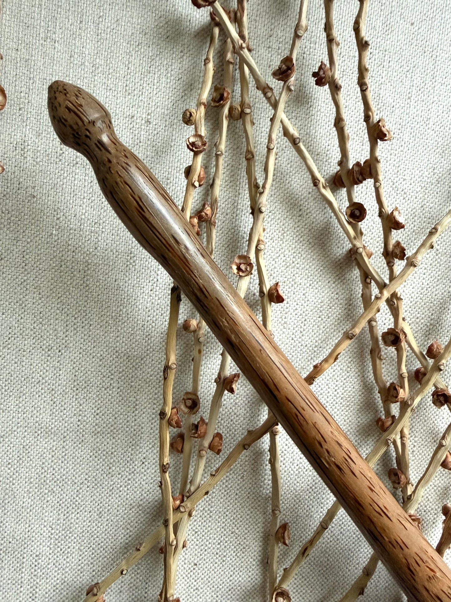 Palm with Purple Resin Support Spindle