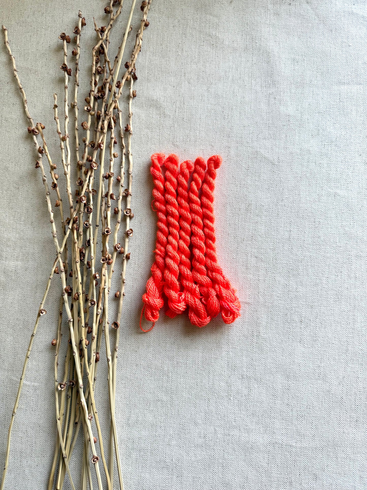 Neon Shrimp Embroidery Thread