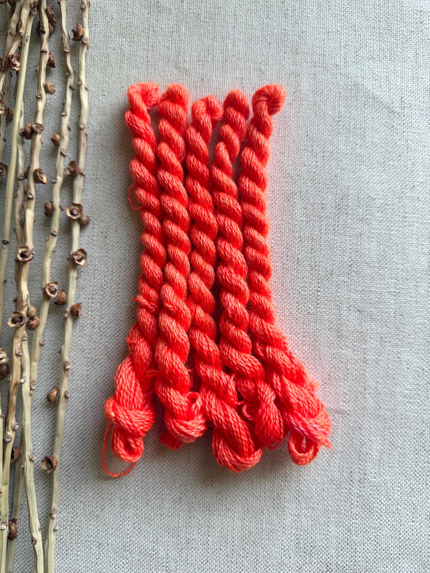 Neon Shrimp Embroidery Thread