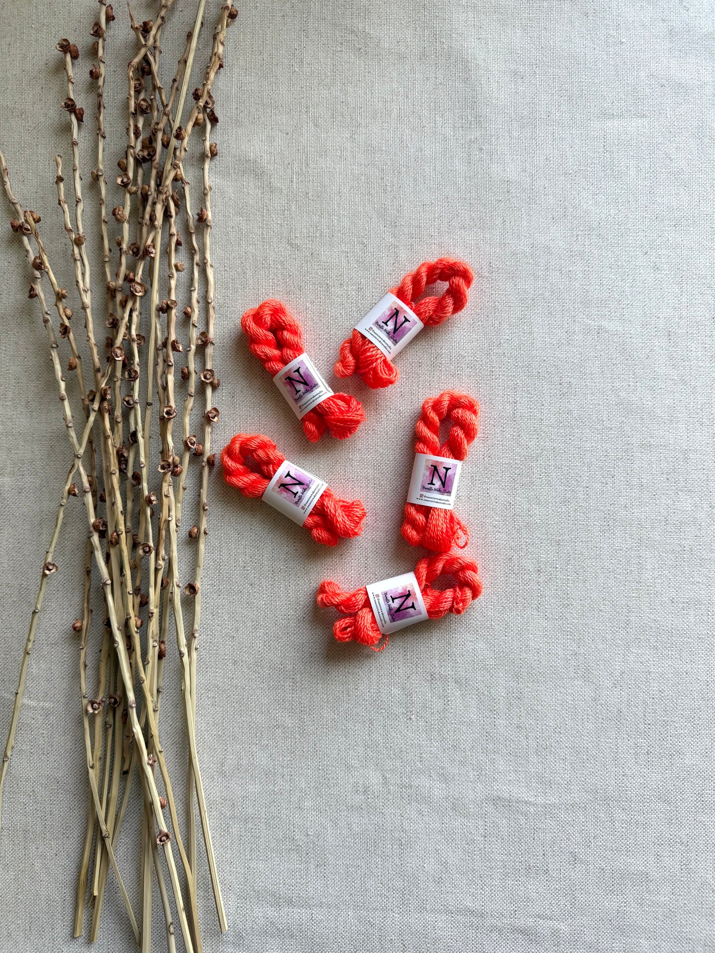 Neon Shrimp Embroidery Thread