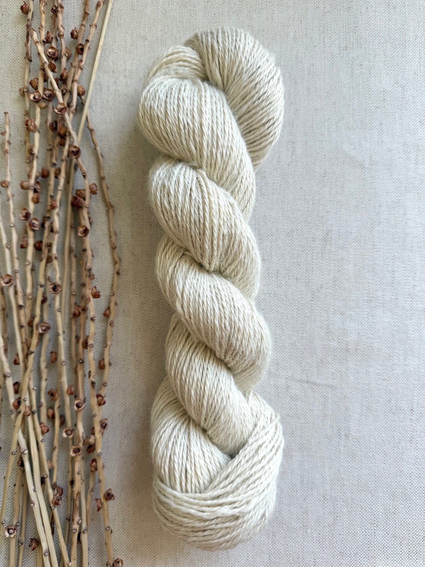 Natural White BFL Baby Alpaca Mulberry Silk