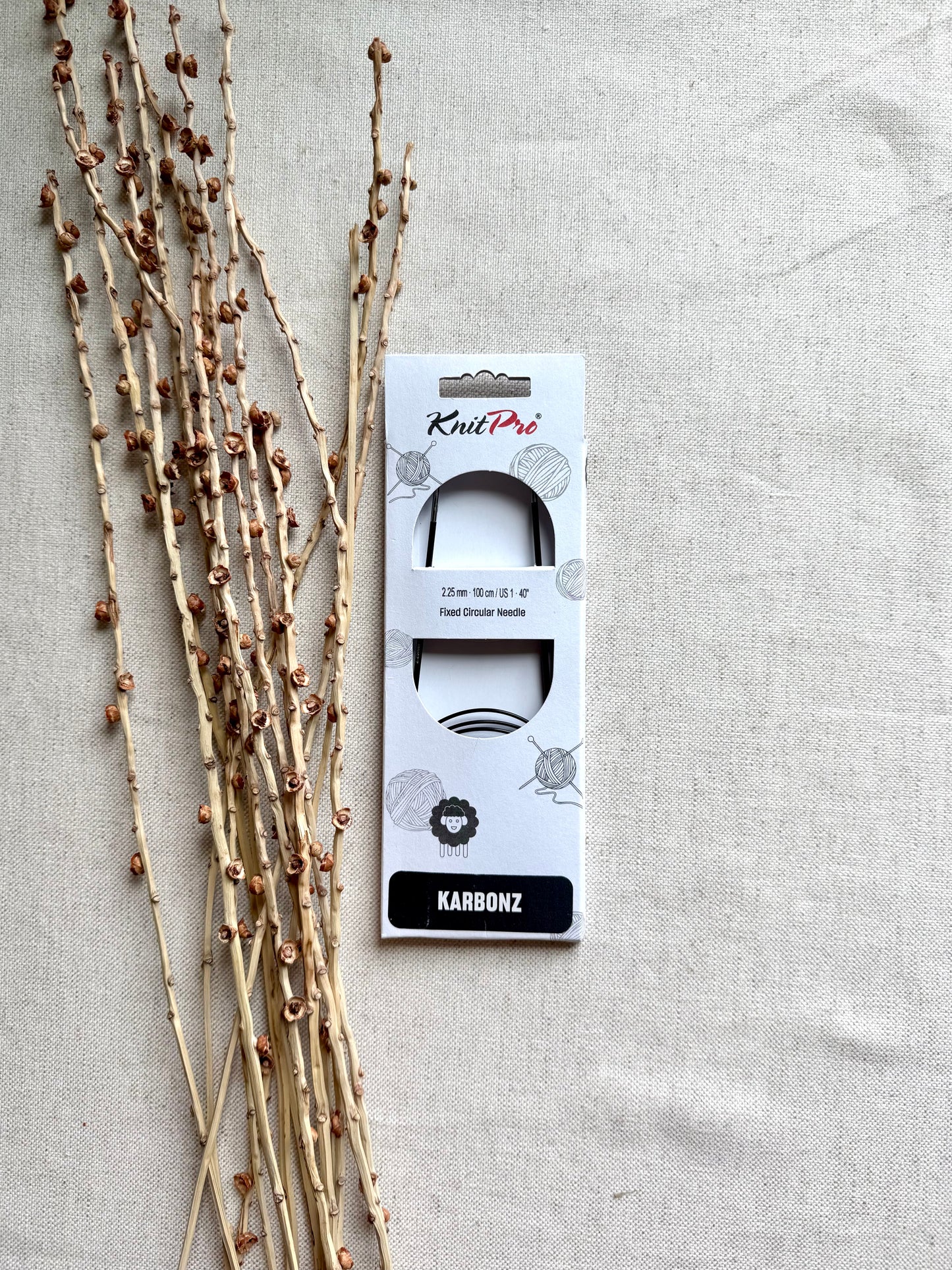 KnitPro Karbonz Fixed Circular Needles