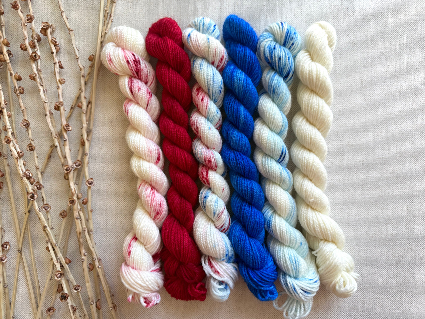 Patriotic - SW Merino Nylon Mini Skein Set