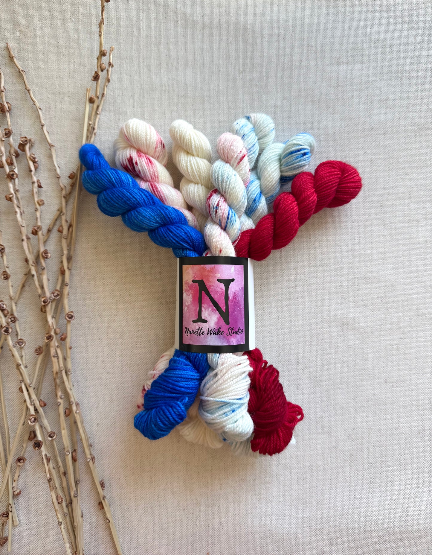 Patriotic - SW Merino Nylon Mini Skein Set