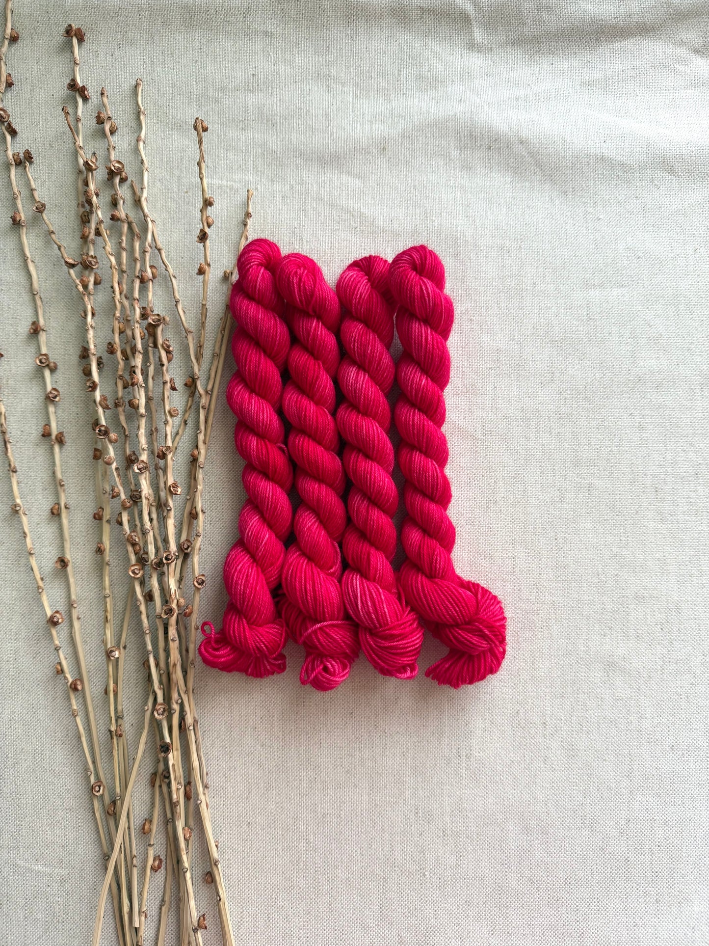 Fuchsia - SW Wool Recycled Nylon Mini Skein (Copy) (Copy)