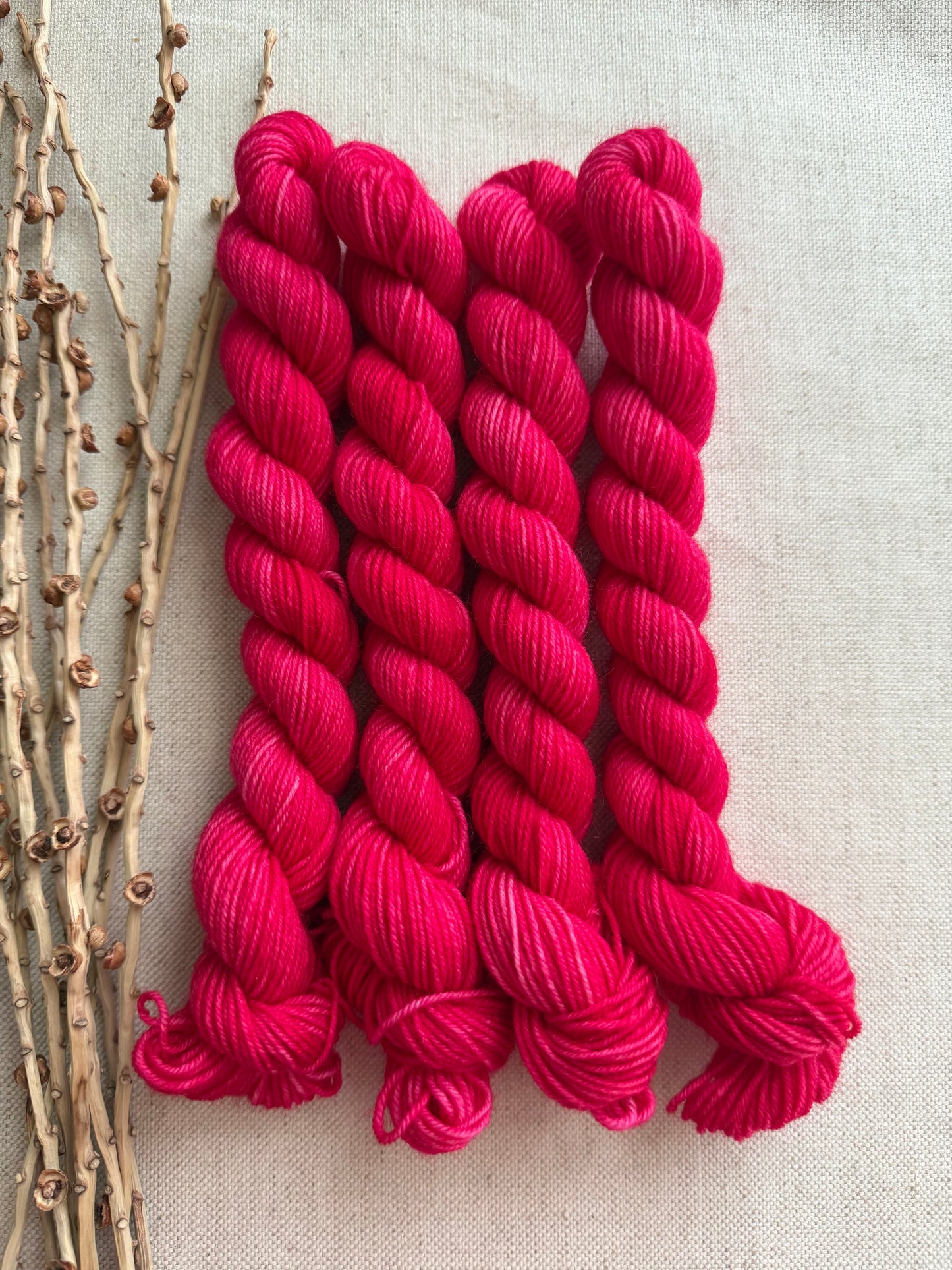 Fuchsia - SW Wool Recycled Nylon Mini Skein (Copy) (Copy)