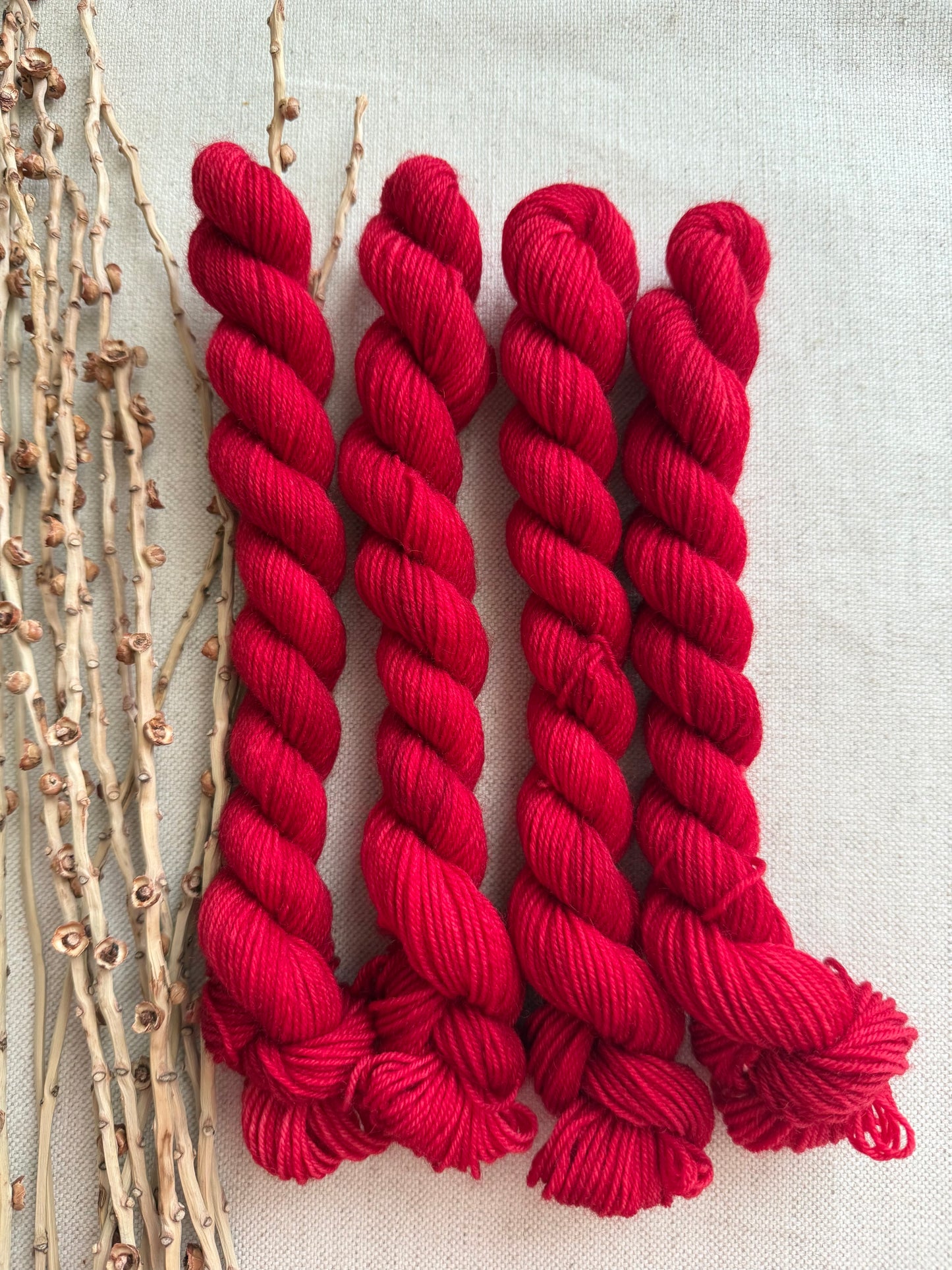 Poinsettia - SW Wool Recycled Nylon Mini Skein (Copy)