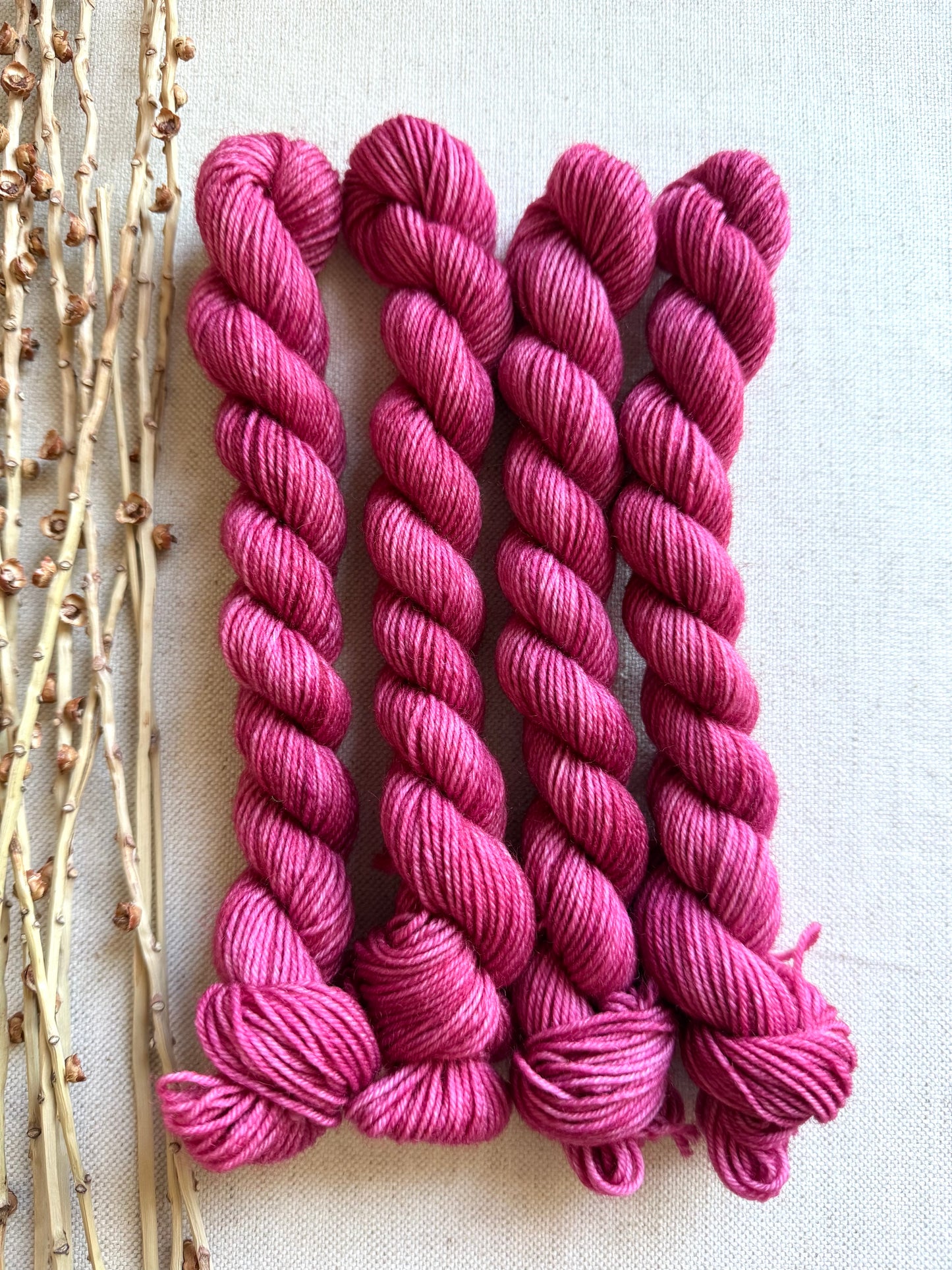 Raspberry - SW Wool Recycled Nylon Mini Skein
