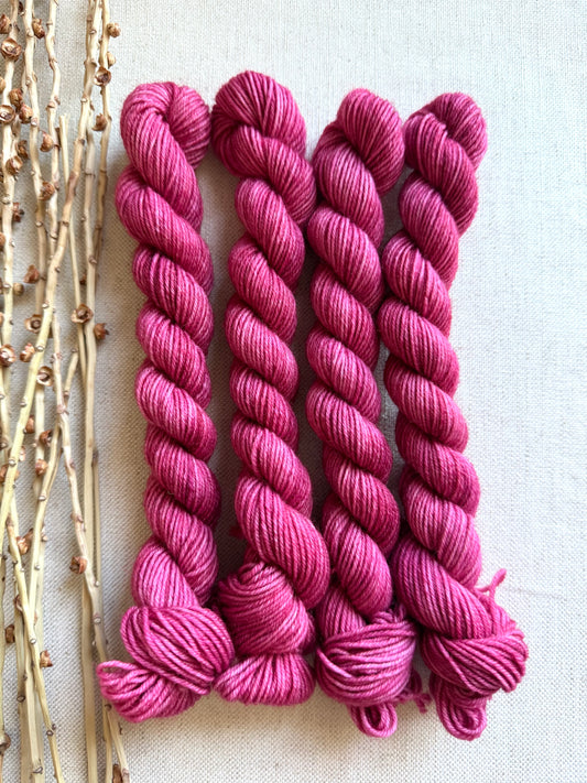 Raspberry - SW Wool Recycled Nylon Mini Skein