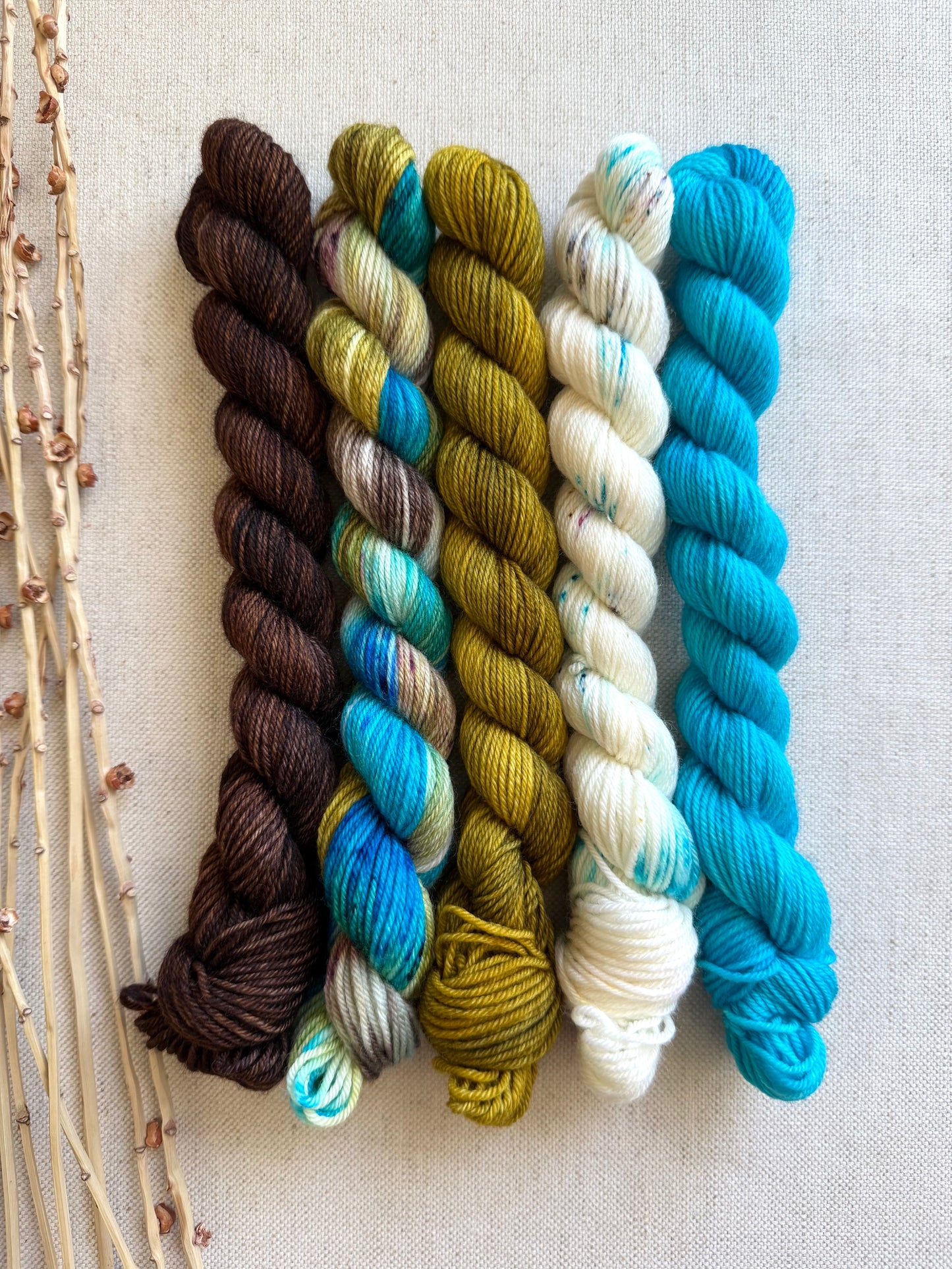 Verdigris - SW Merino Nylon Mini Skein Set