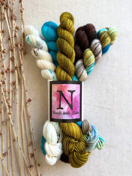 Verdigris - SW Merino Nylon Mini Skein Set
