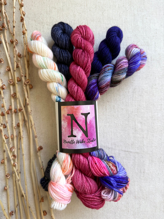 Zippity Zap - SW Merino Nylon Mini Skein Set