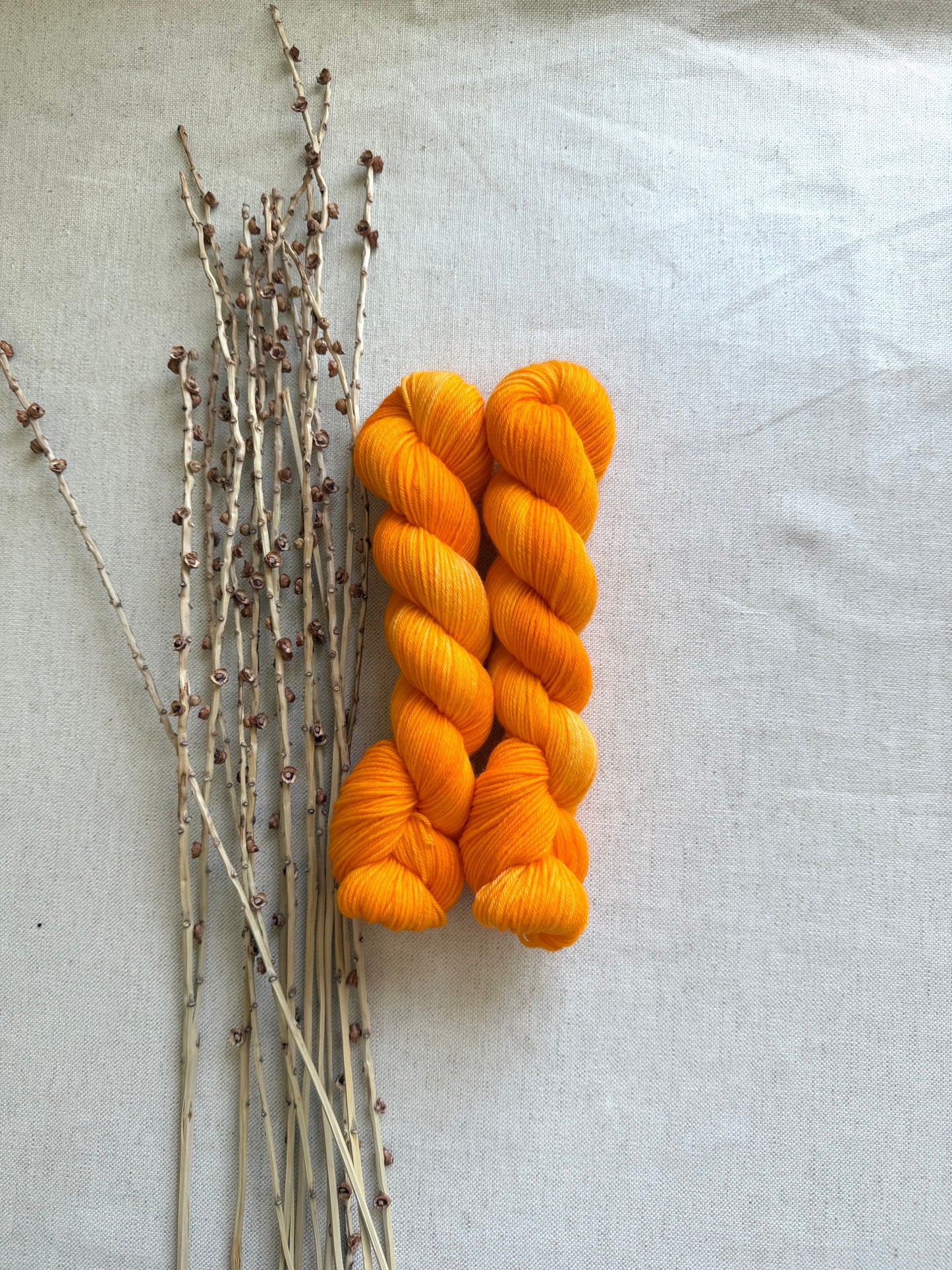 Neon Tangerine SW Merino Nylon 50g