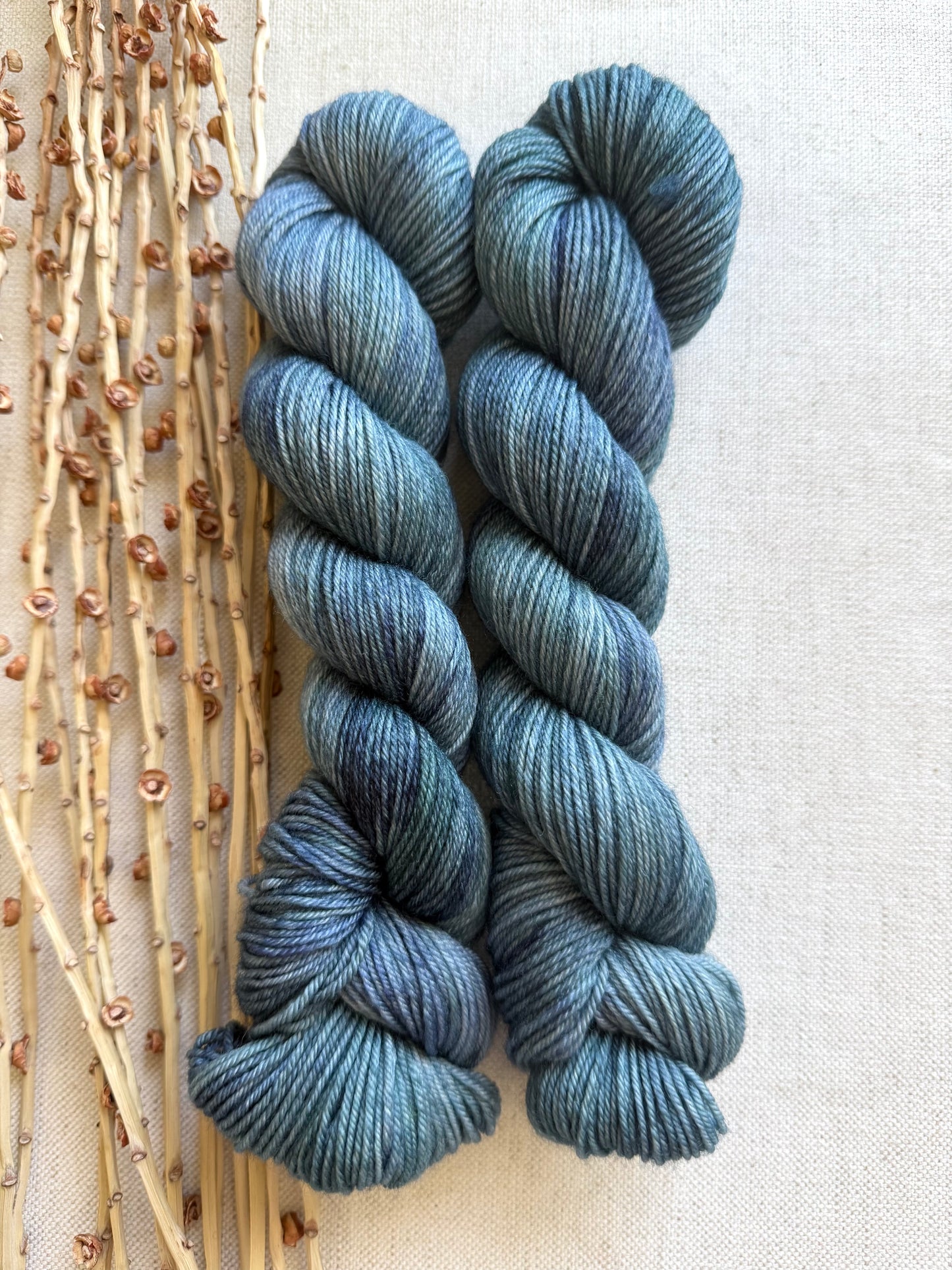 Steeled Blue 50g SW Merino Nylon Yarn