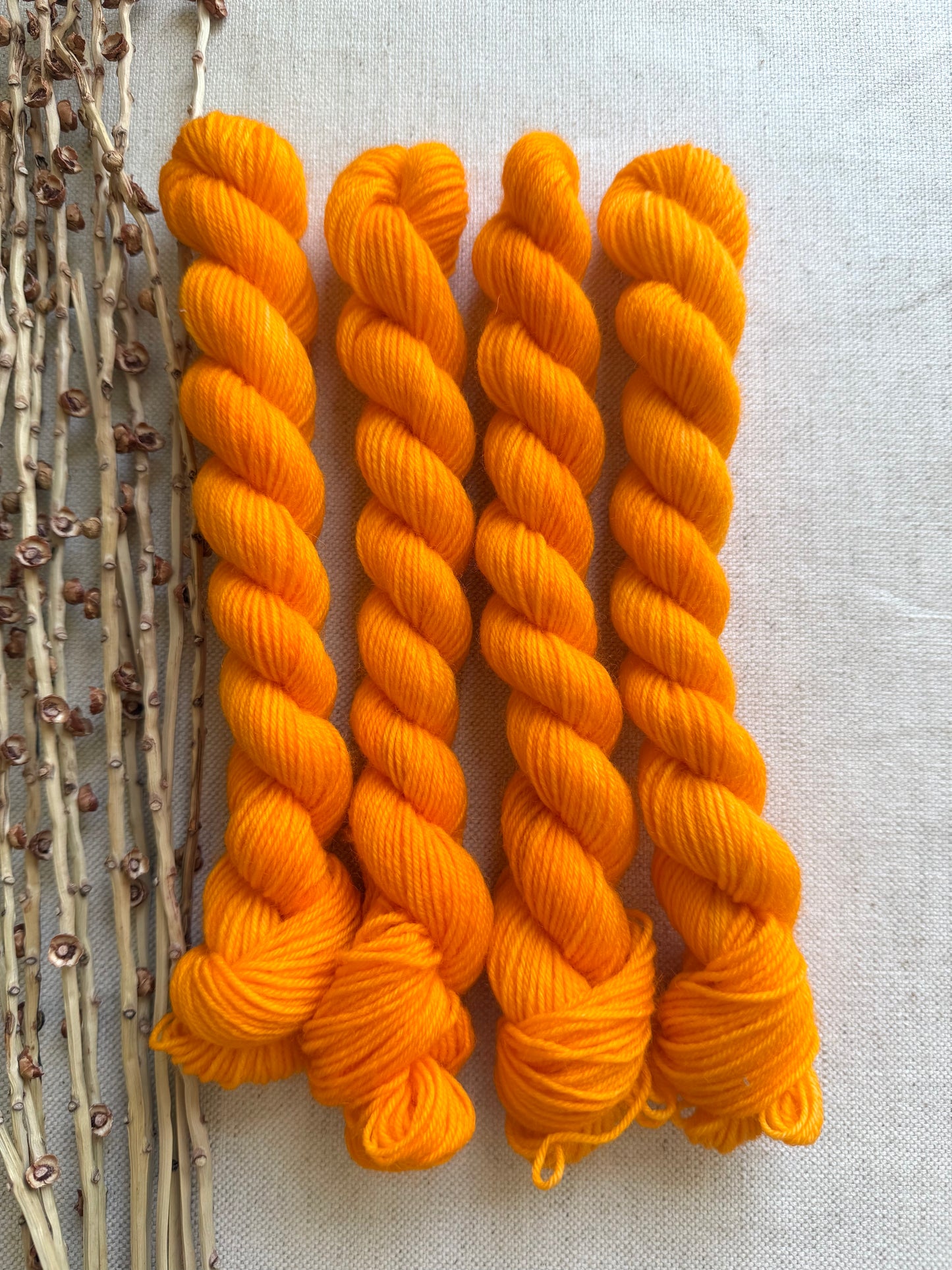 Neon Tangerine - SW Wool Recycled Nylon Mini Skein