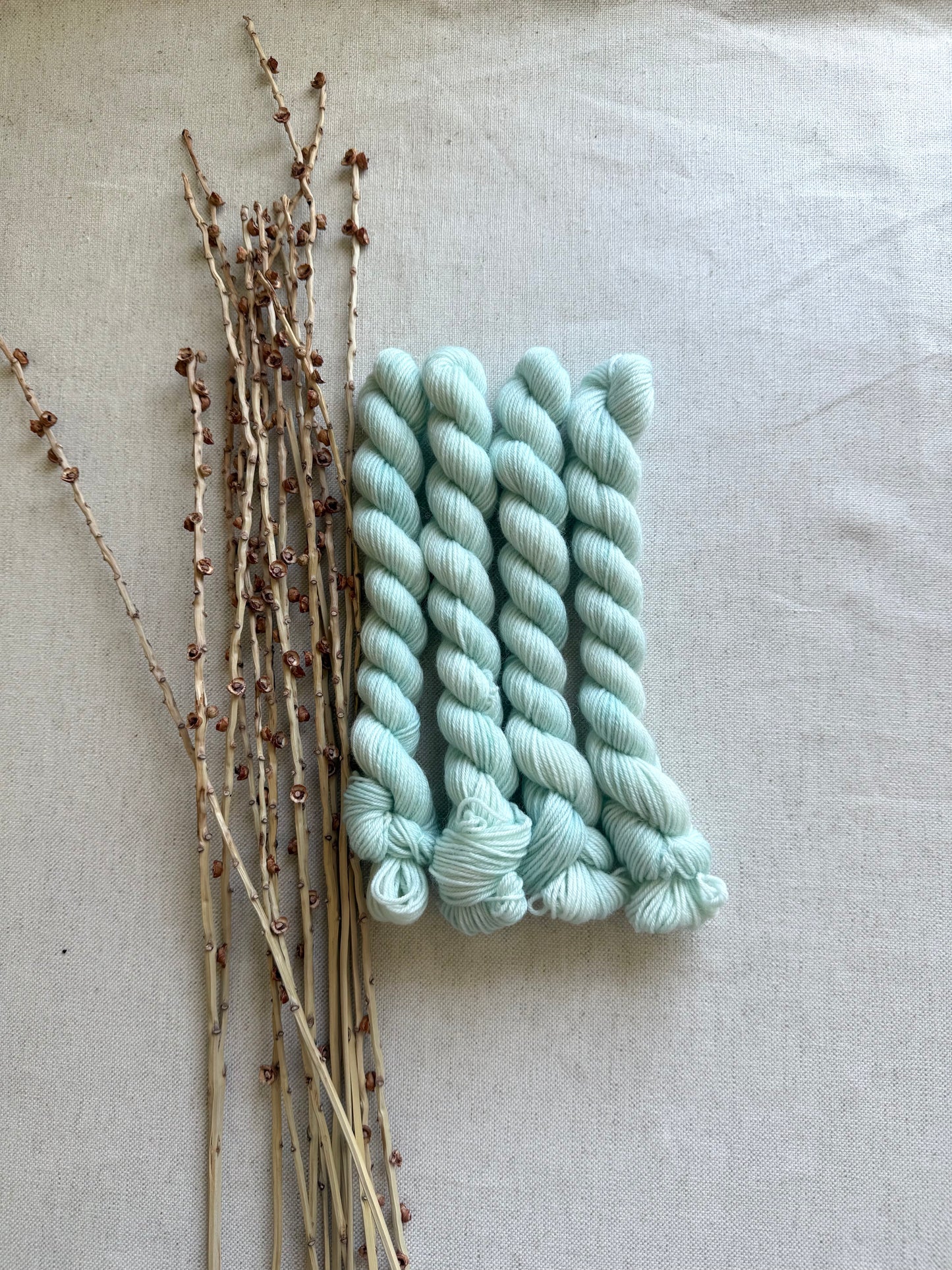 Icy Blue - SW Wool Recycled Nylon Mini Skein