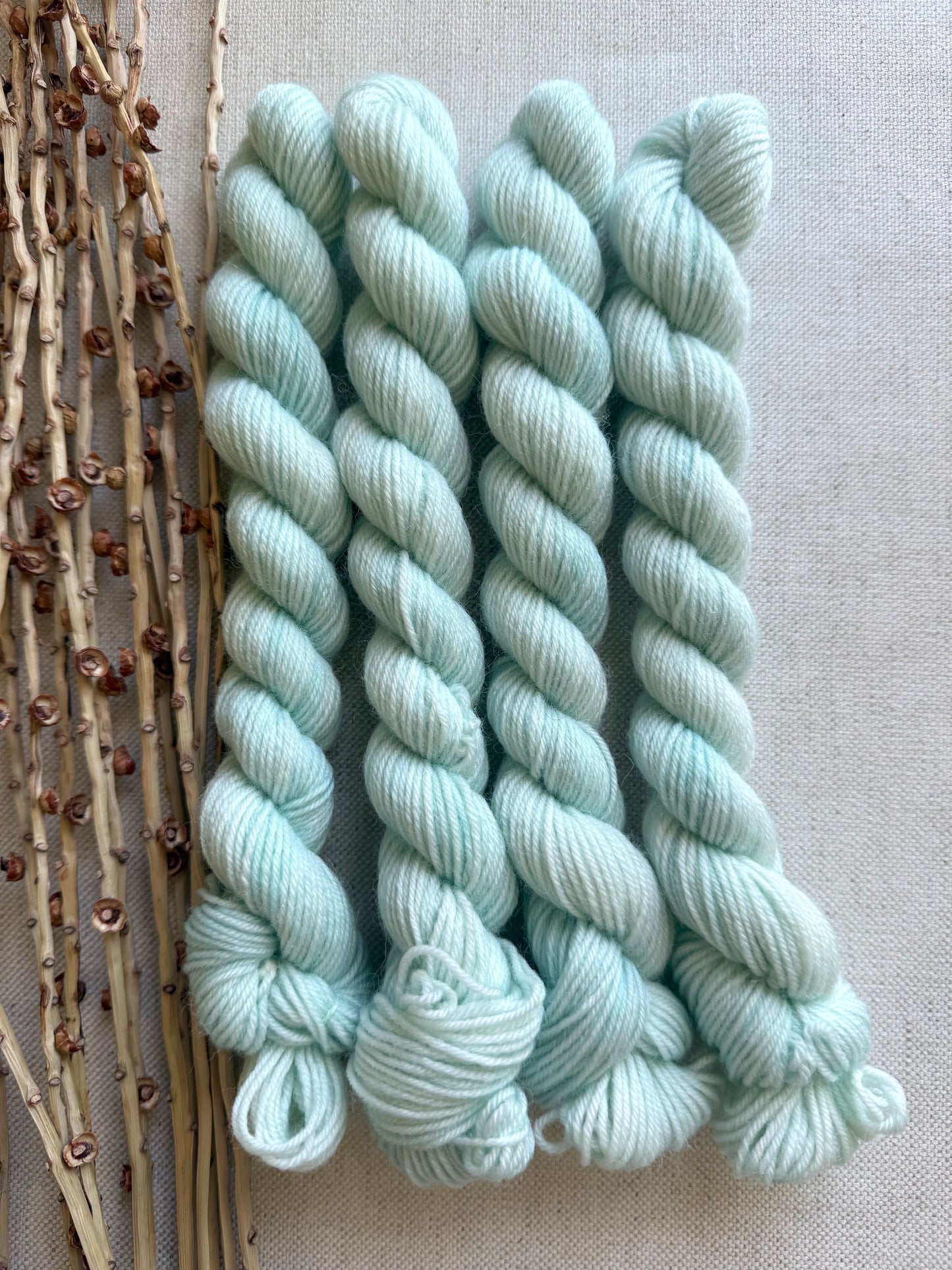 Icy Blue - SW Wool Recycled Nylon Mini Skein