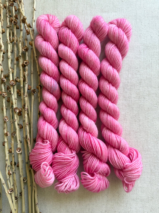 Spotted Pink - SW Wool Recycled Nylon Mini Skein