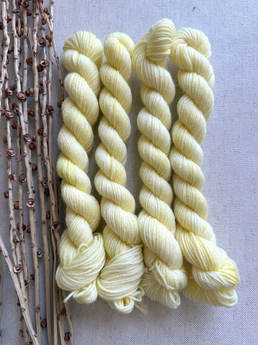 Icy Lemon - SW Wool Recycled Nylon Mini Skein