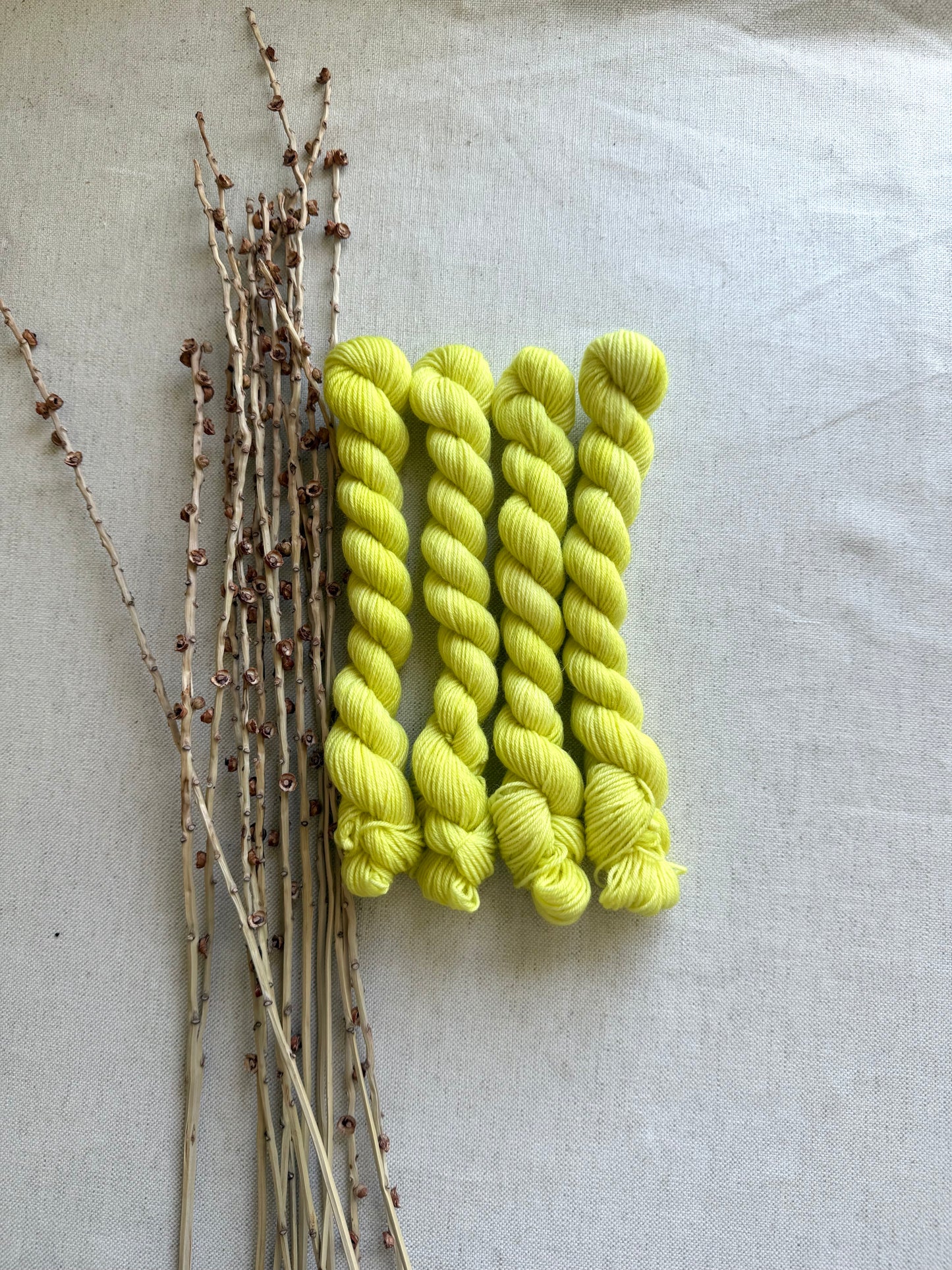 Lemon Lime - SW Wool Recycled Nylon Mini Skein