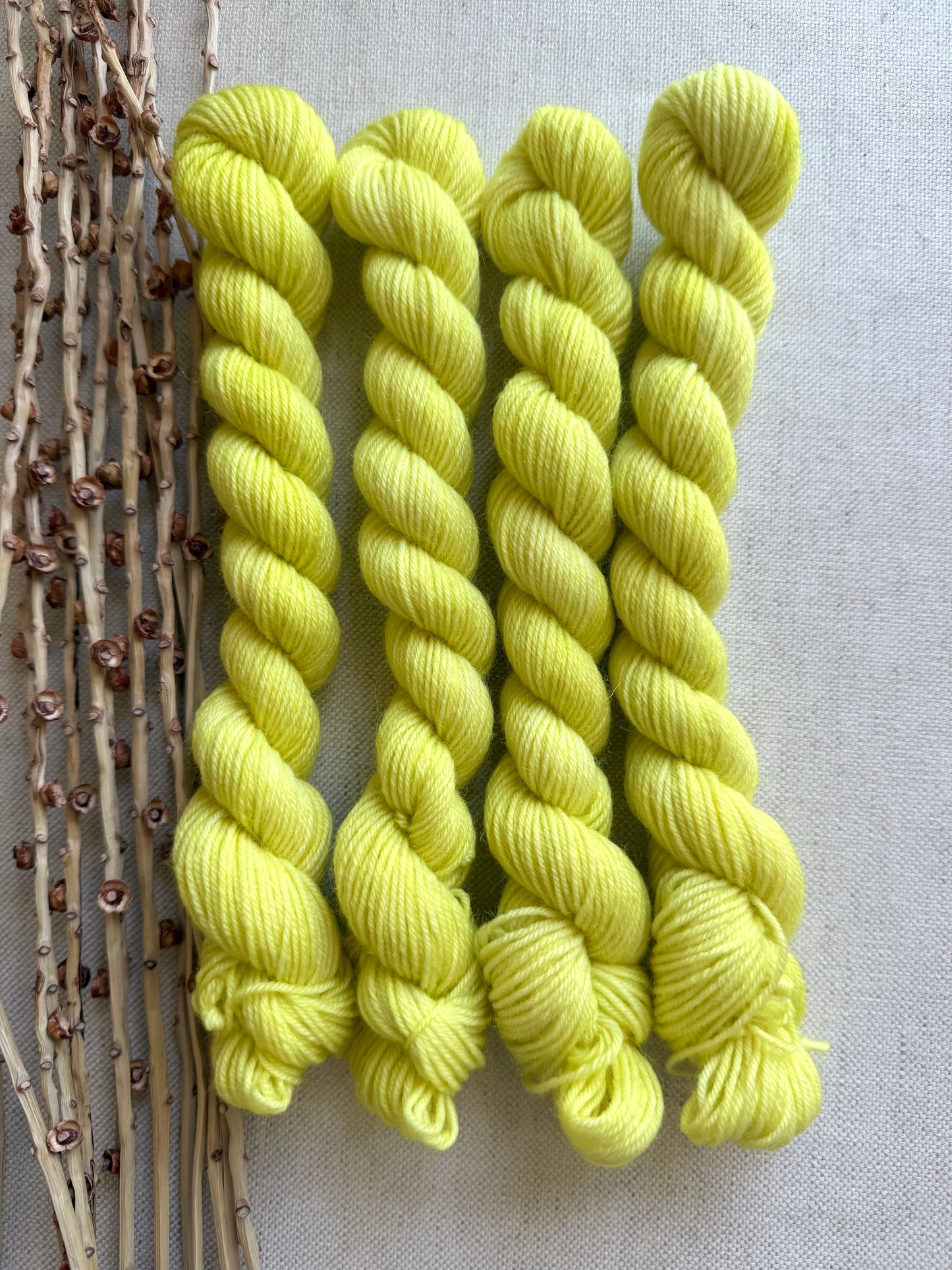 Lemon Lime - SW Wool Recycled Nylon Mini Skein