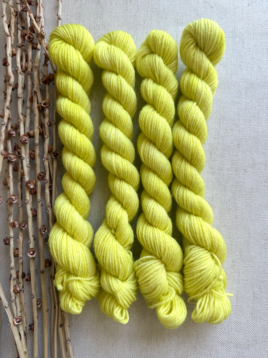 Lemon Lime - SW Wool Recycled Nylon Mini Skein