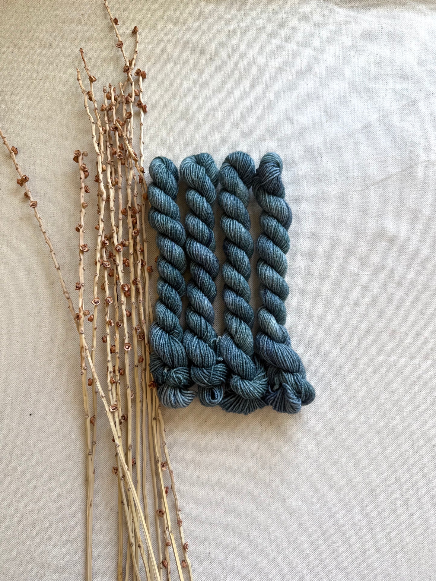 Steel Blue - SW Wool Recycled Nylon Mini Skein