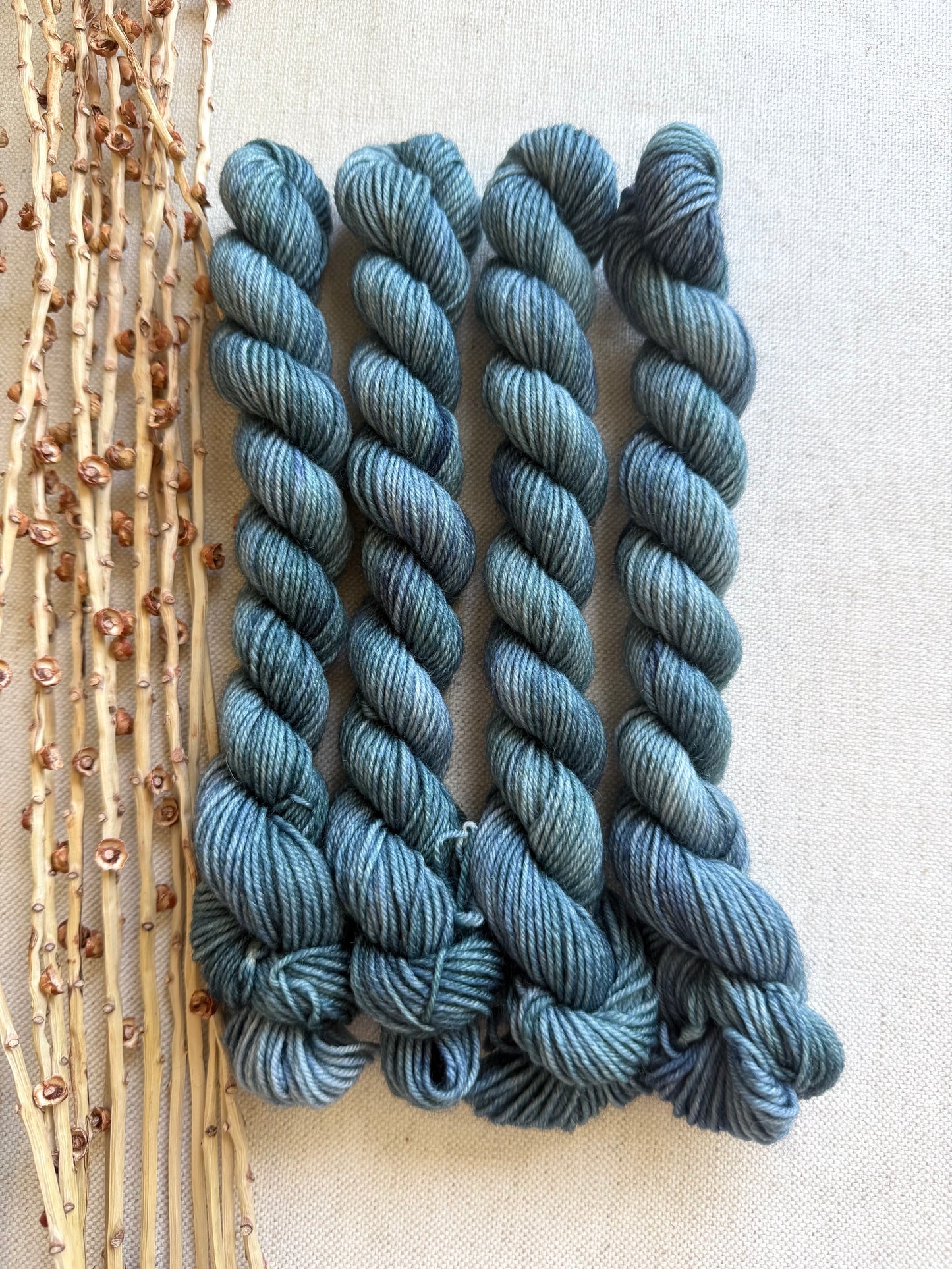 Steel Blue - SW Wool Recycled Nylon Mini Skein