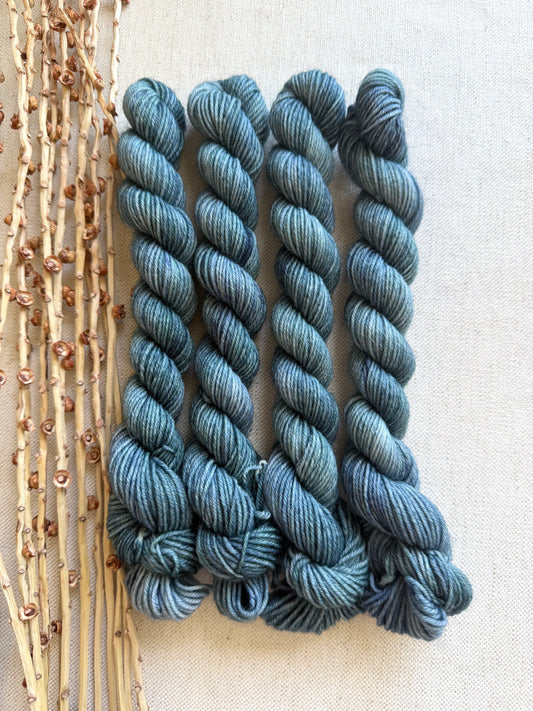 Steel Blue - SW Wool Recycled Nylon Mini Skein