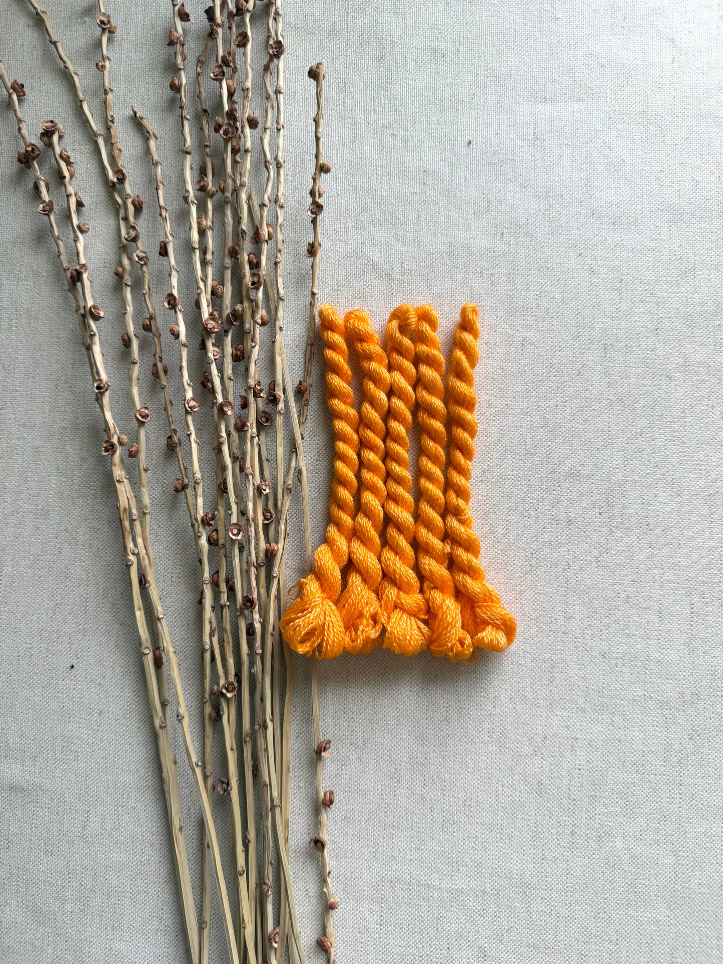 Neon Tangerine Embroidery Thread