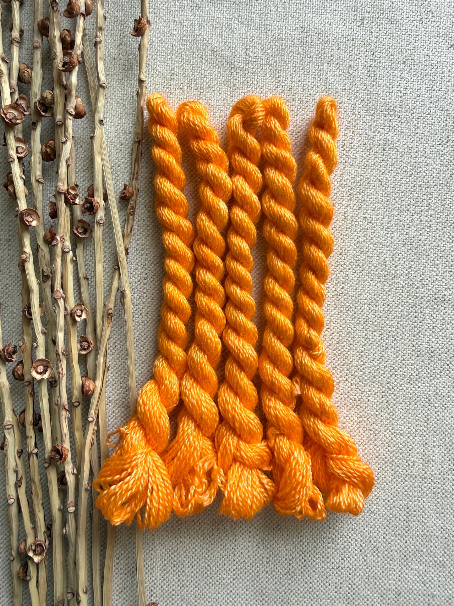 Neon Tangerine Embroidery Thread