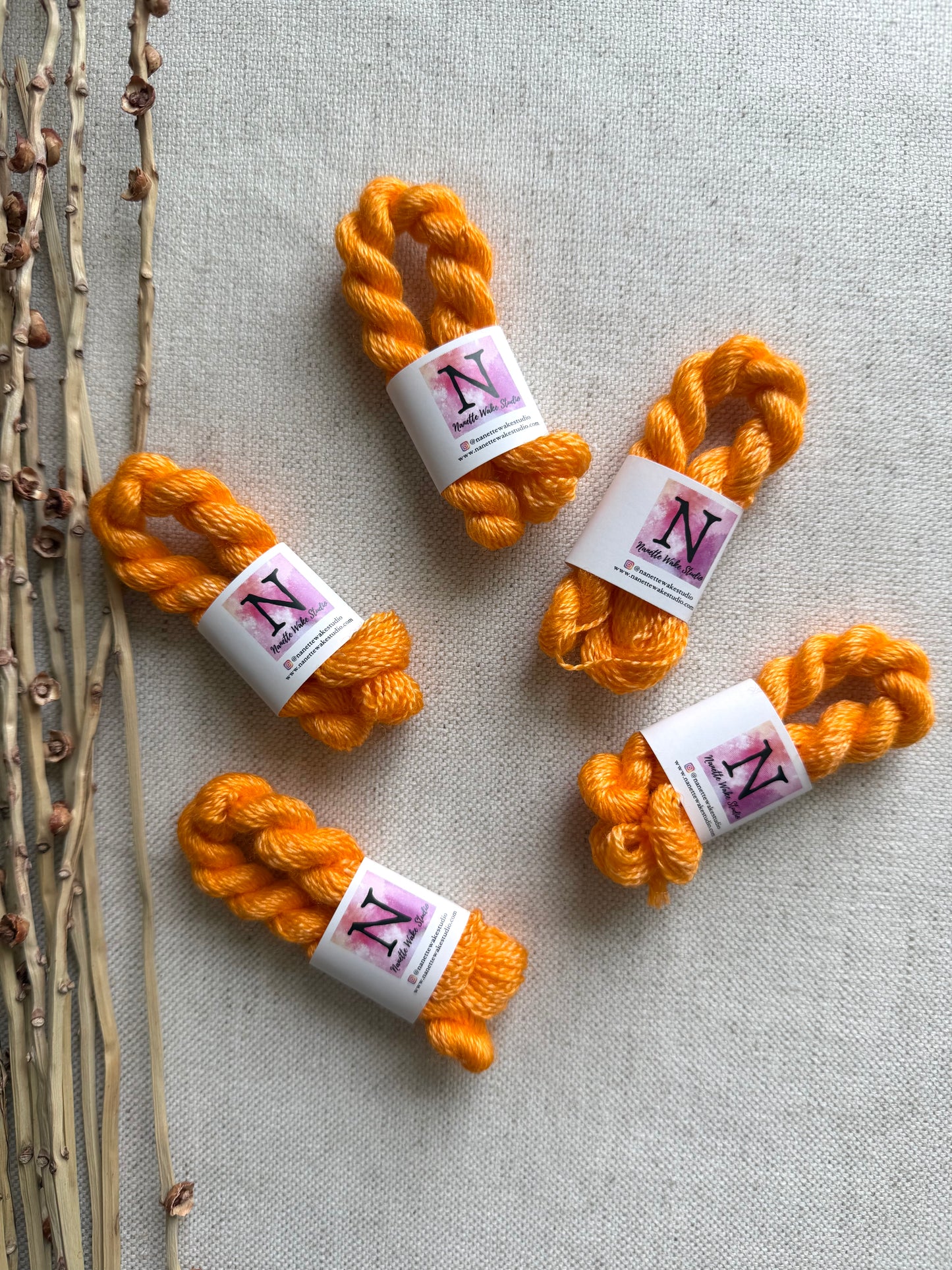 Neon Tangerine Embroidery Thread