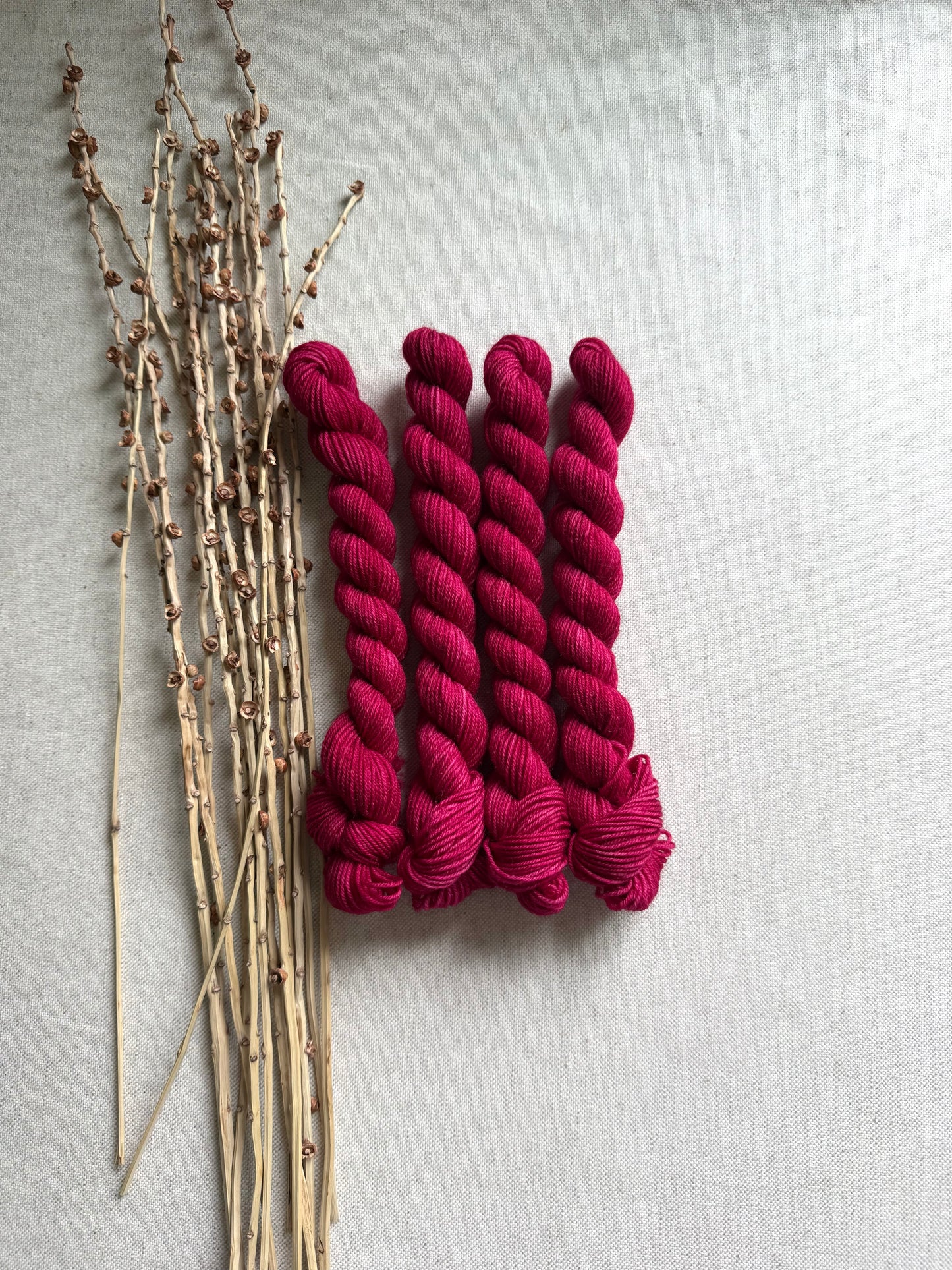Magenta - SW Wool Recycled Nylon Mini Skein