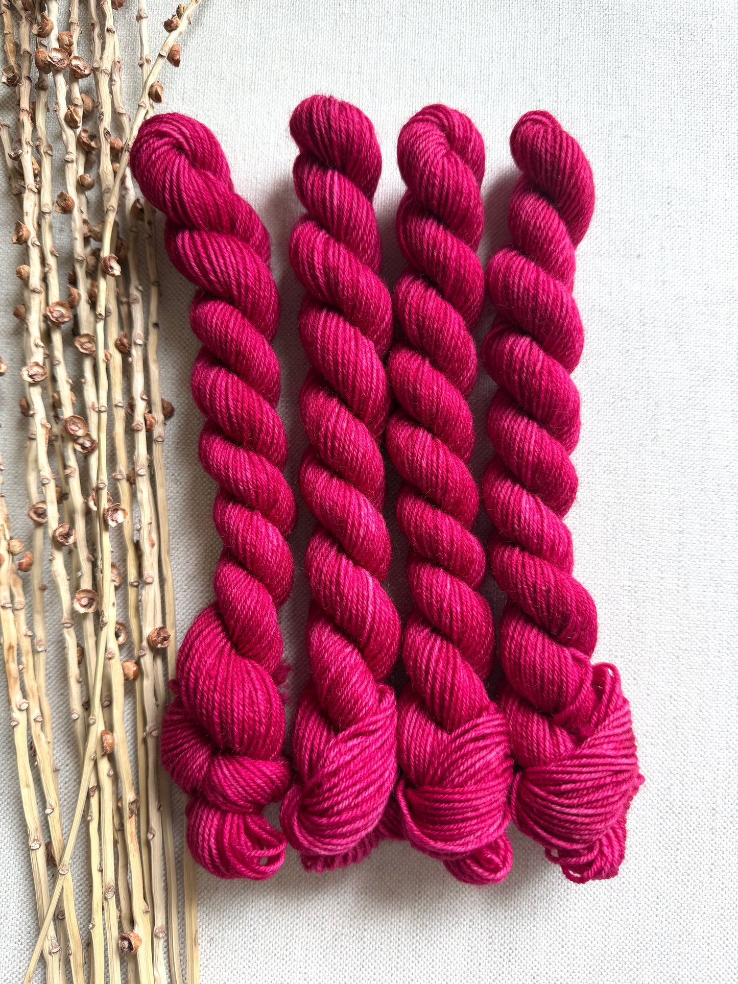 Magenta - SW Wool Recycled Nylon Mini Skein