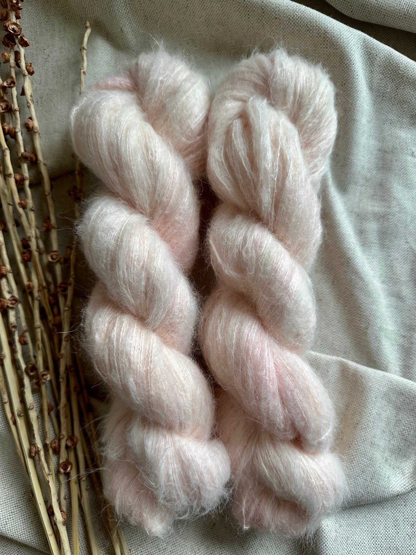 Barely Pink Suri Alpaca Silk