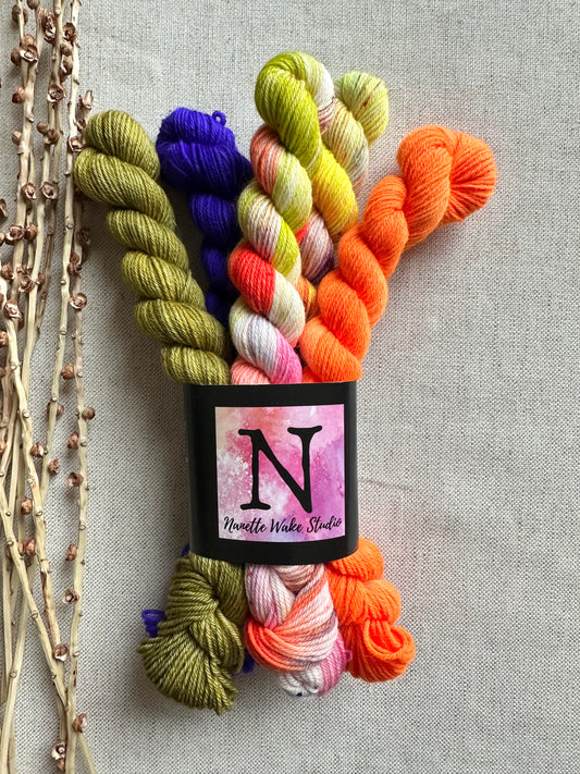 Fancy Guppies - SW Merino Nylon Mini Skein Set