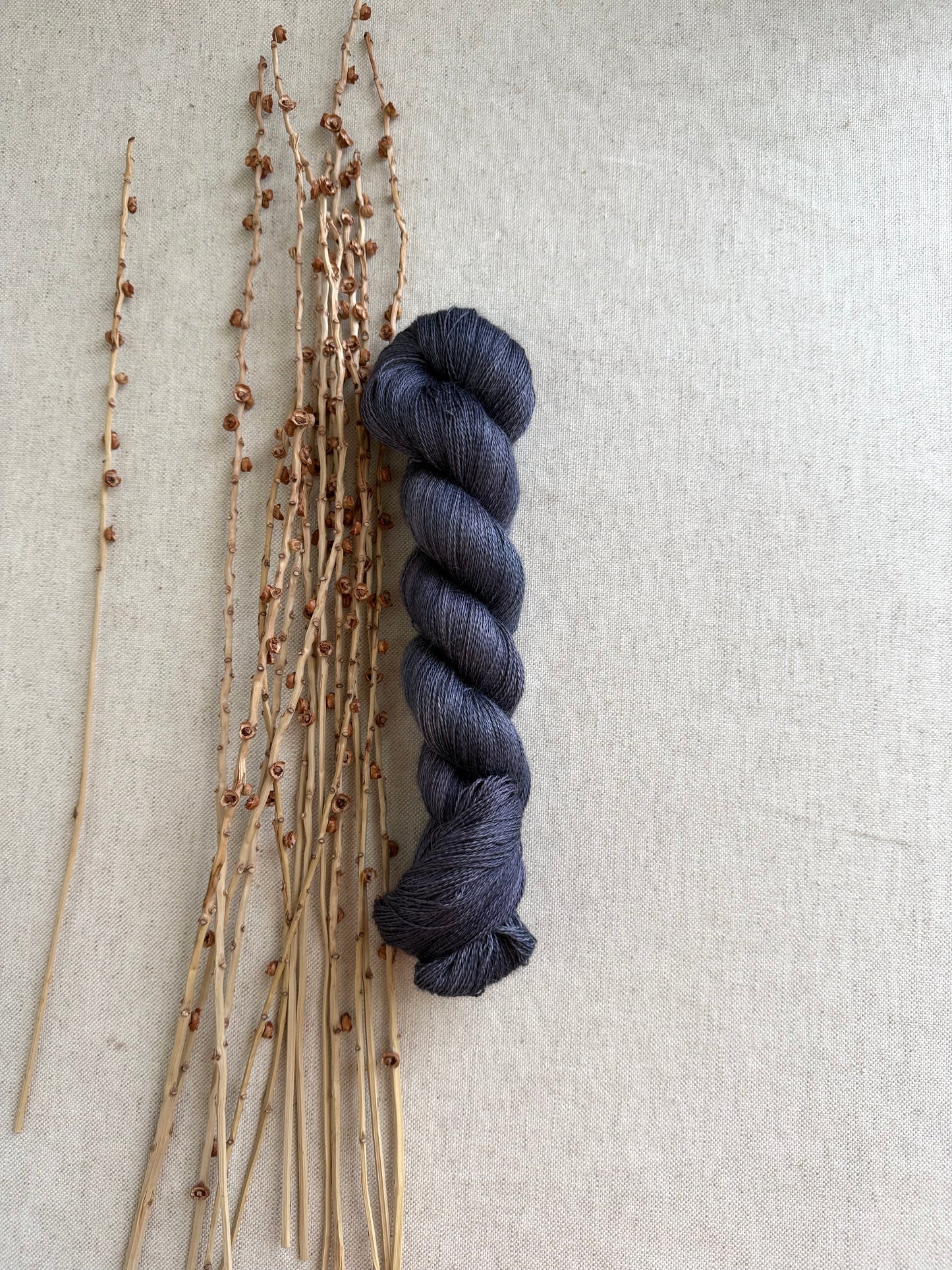 Stone Lavender Alpaca Mulberry Silk Lace