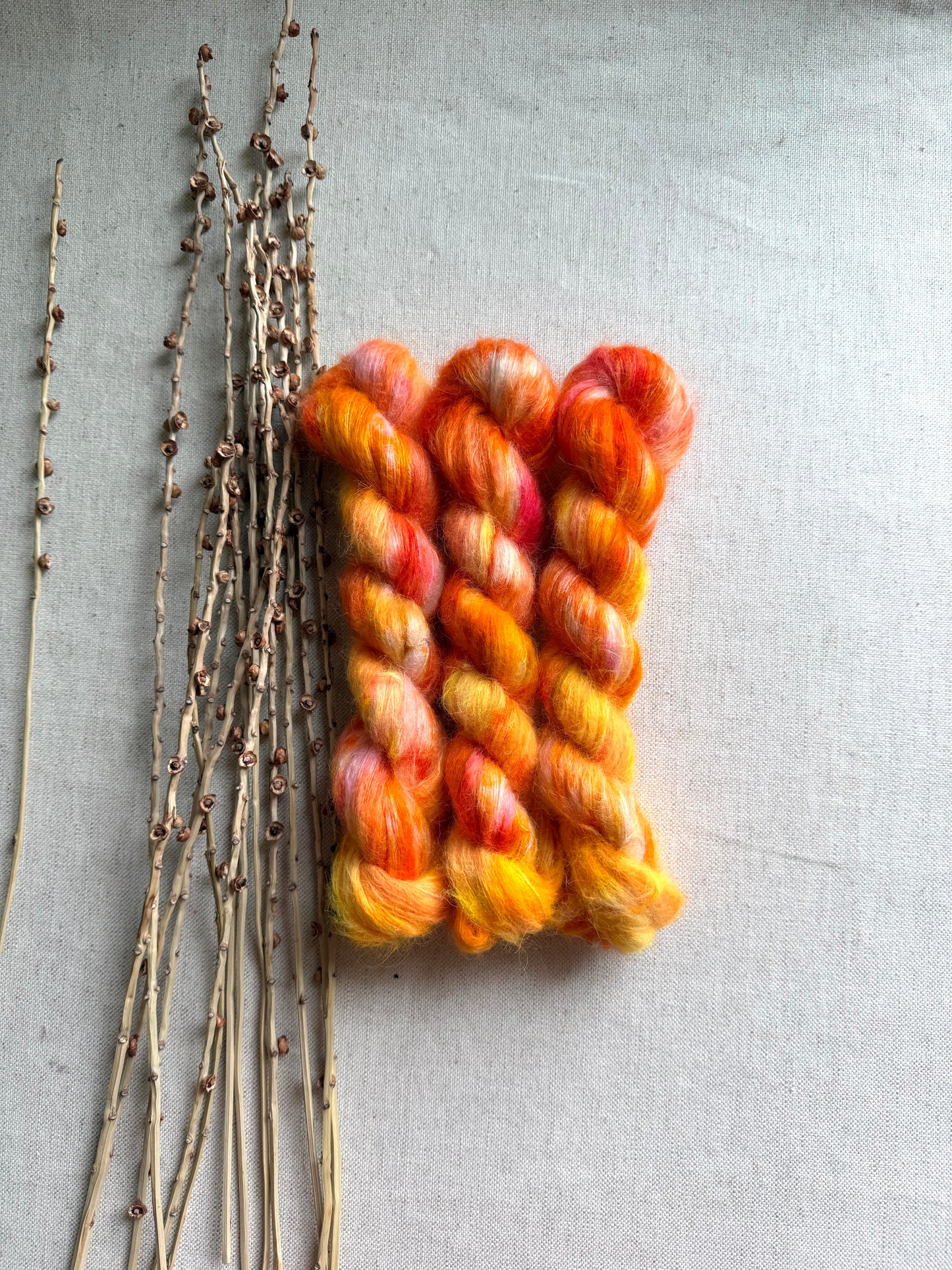 Flame Thrower Suri Alpaca Silk