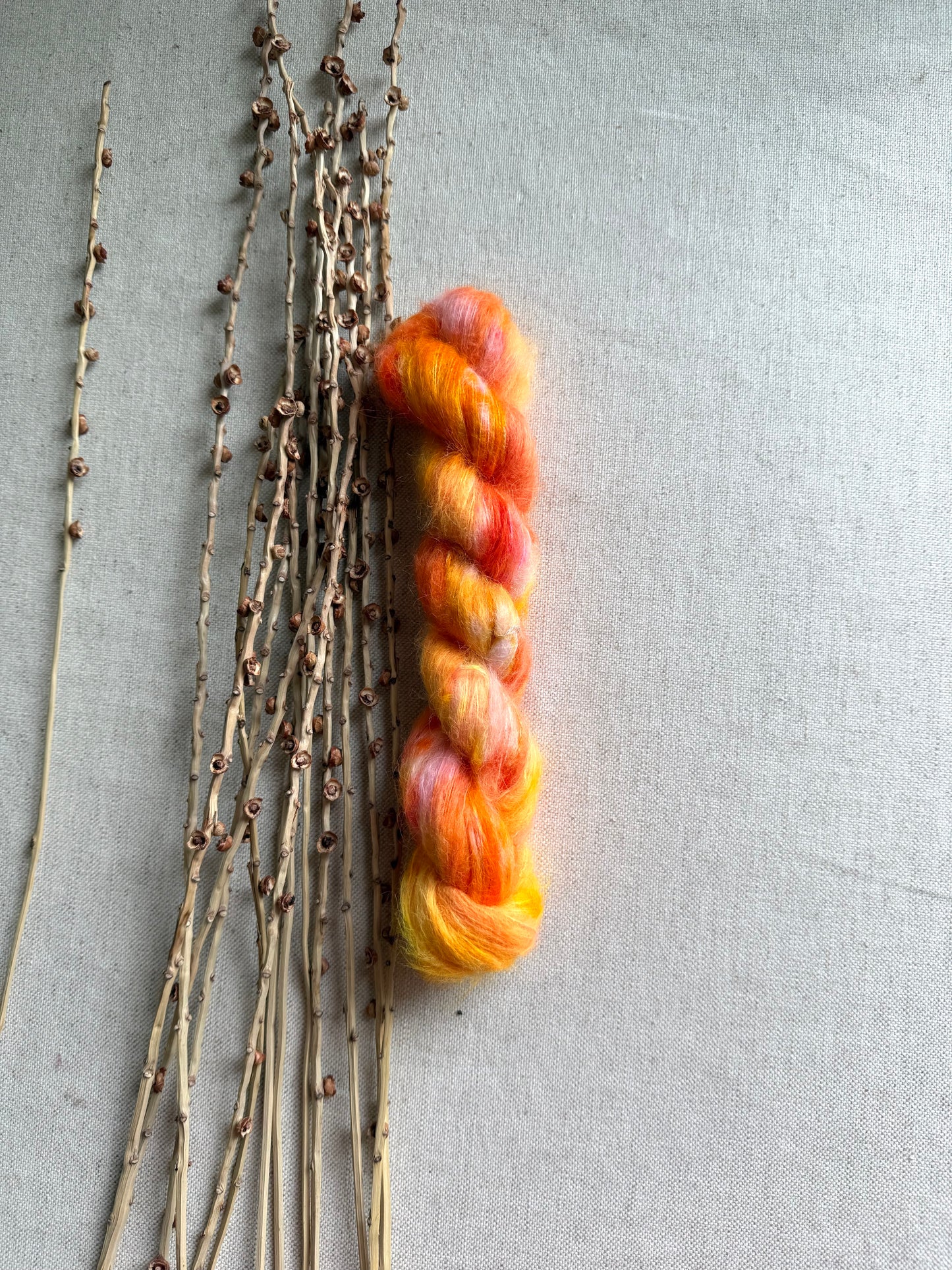 Flame Thrower Suri Alpaca Silk
