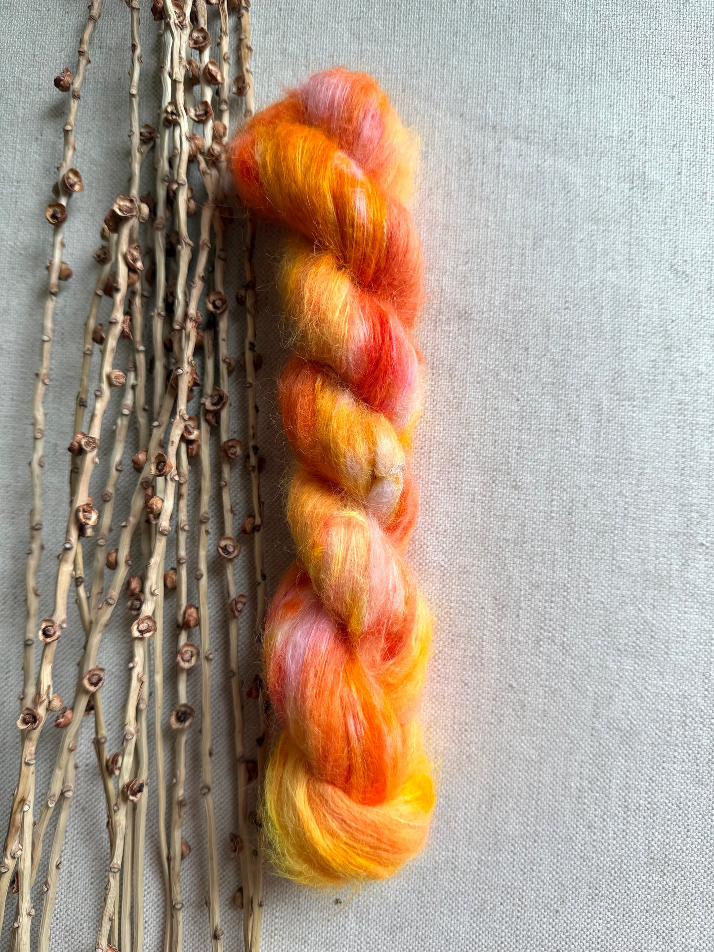 Flame Thrower Suri Alpaca Silk