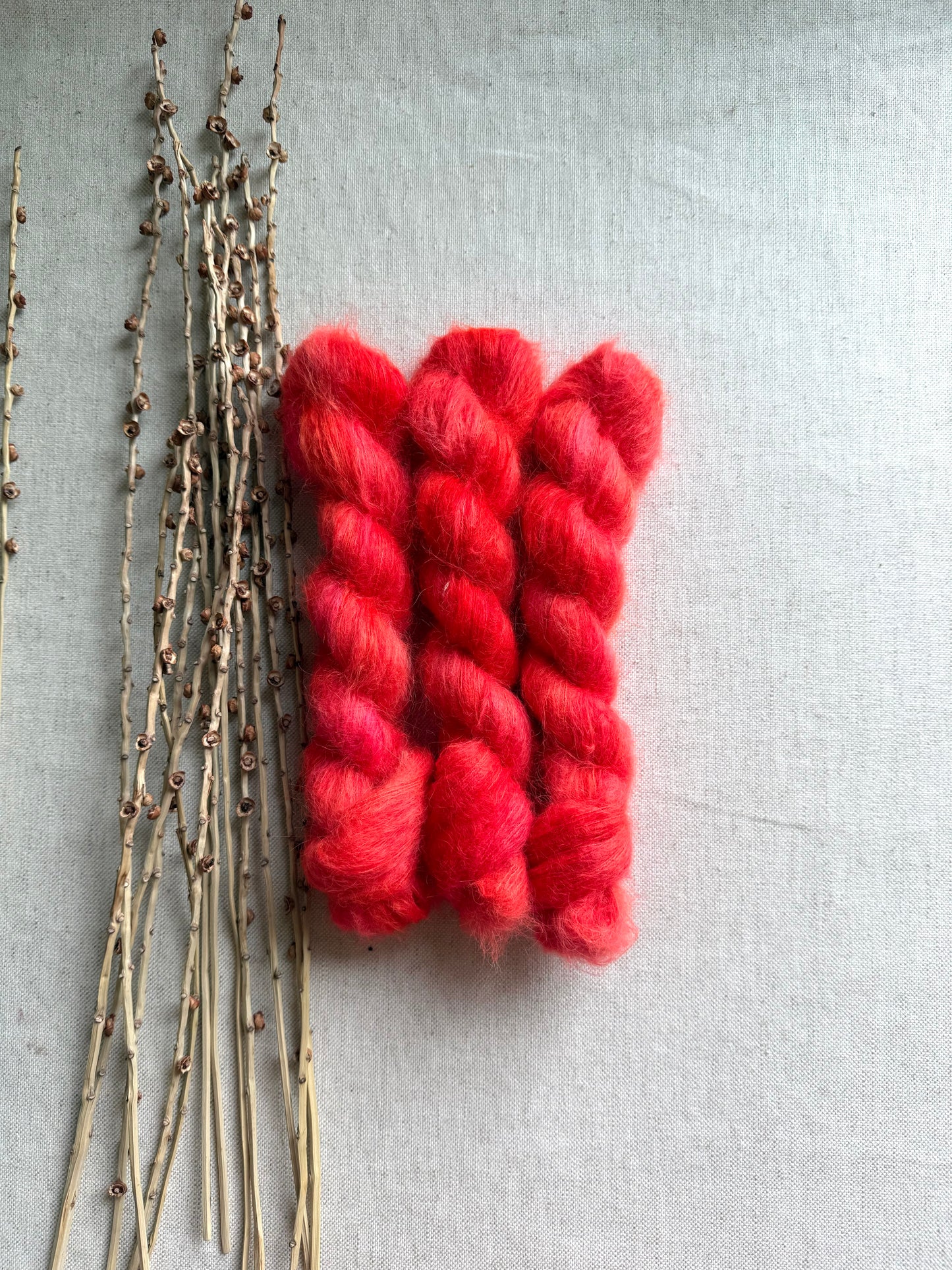 Neon Shrimp Suri Alpaca Silk