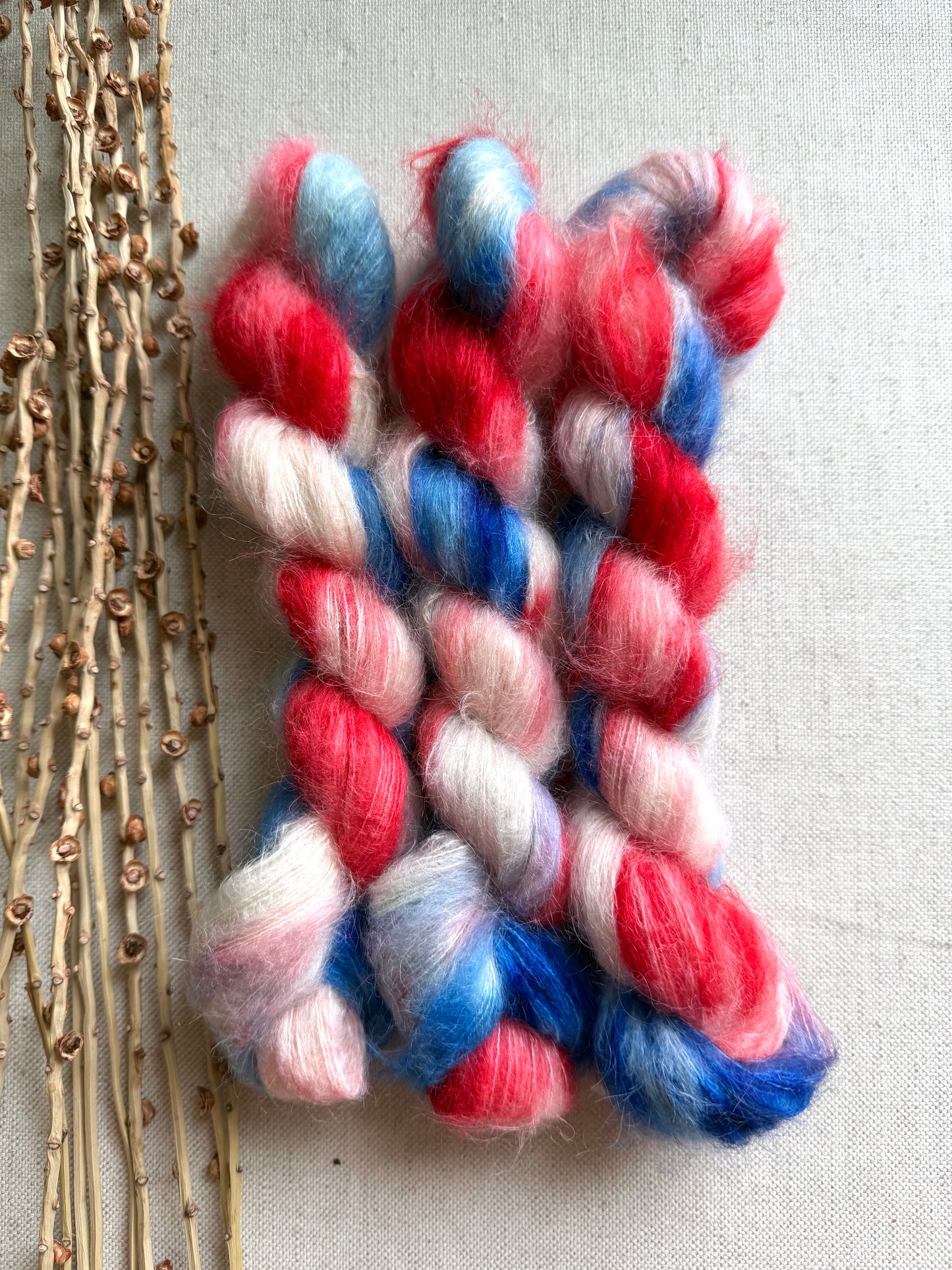 Patriotic Suri Alpaca Silk