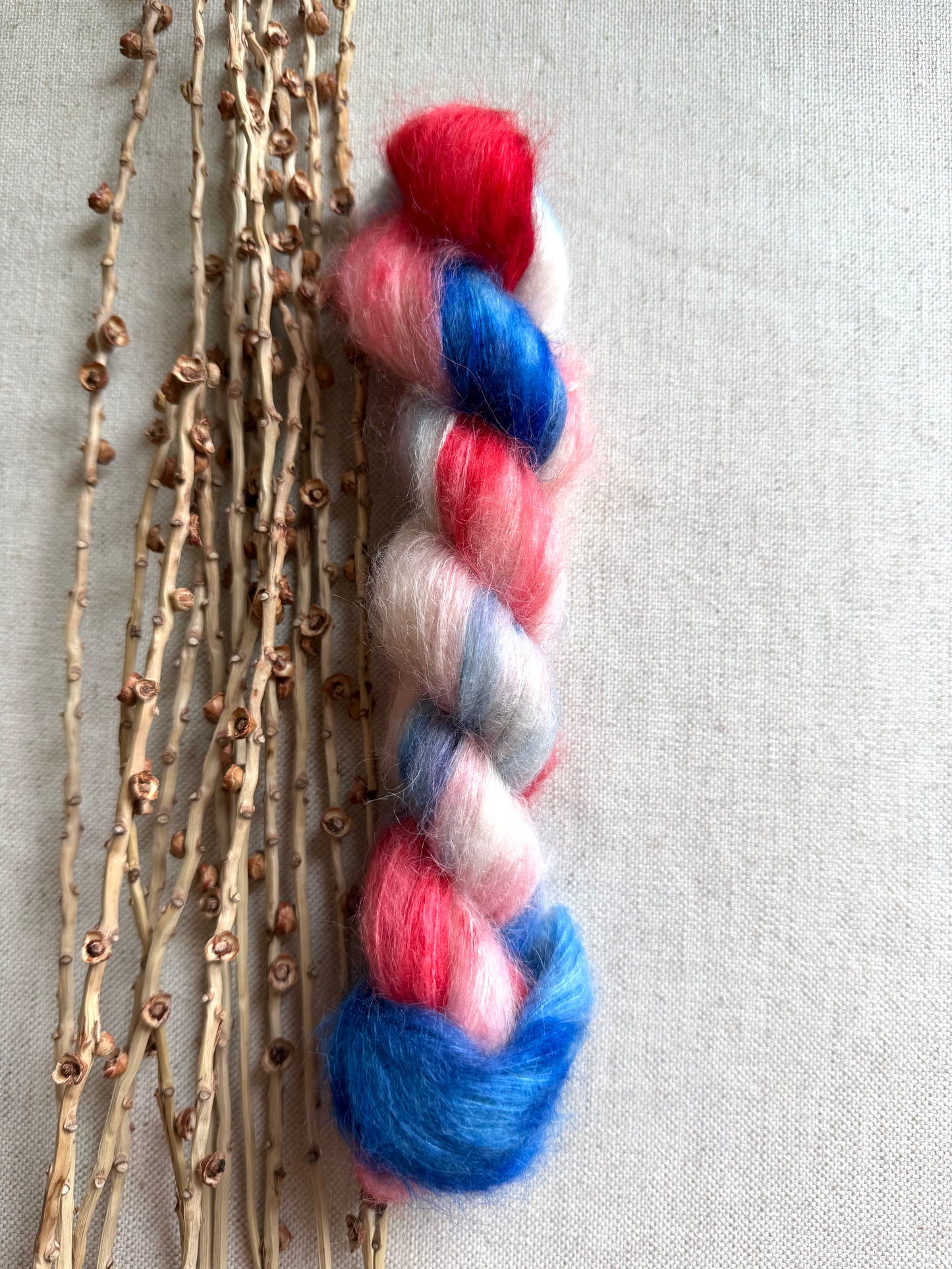 Patriotic Suri Alpaca Silk