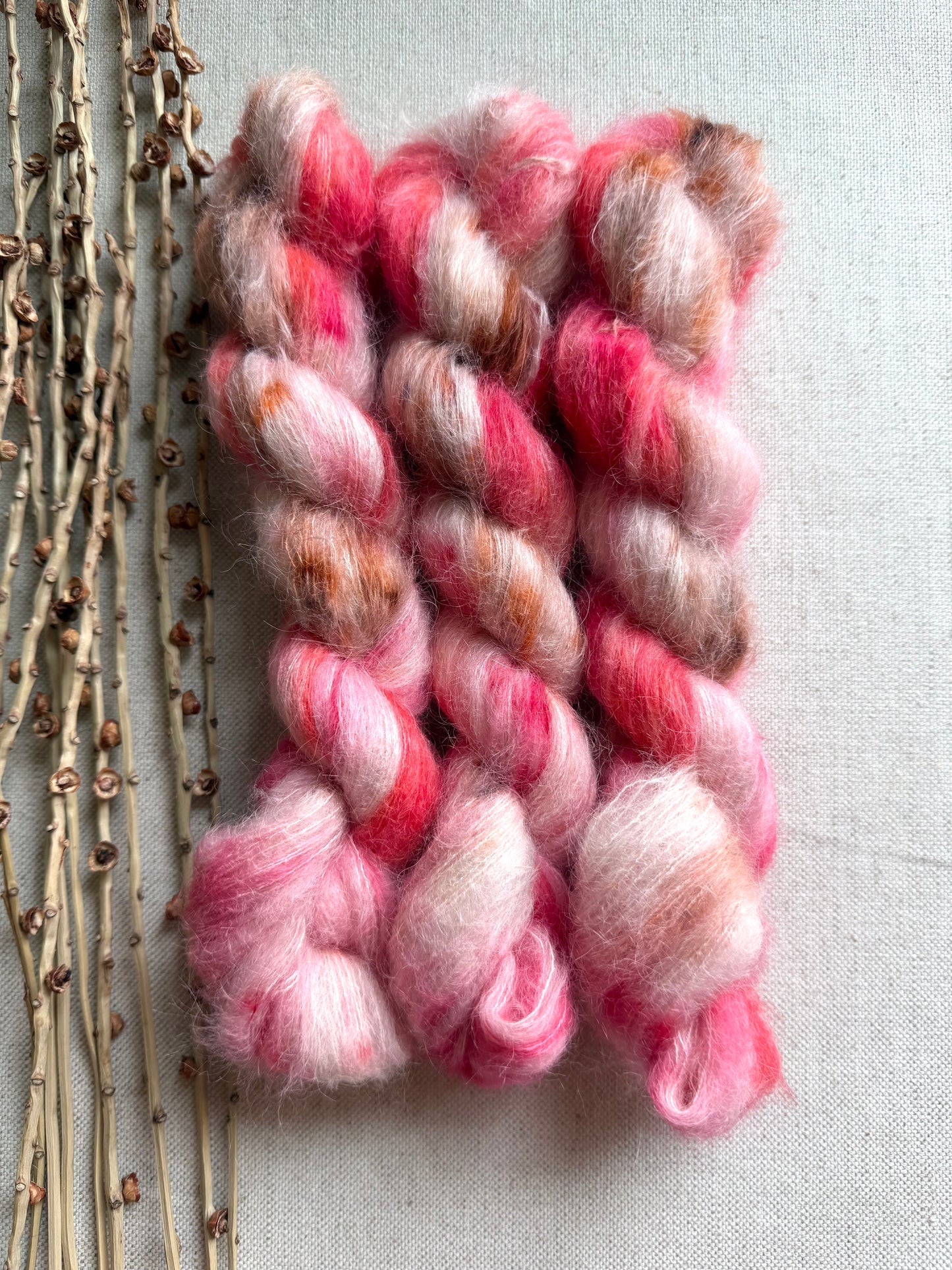 Strawberry Field Suri Alpaca Silk